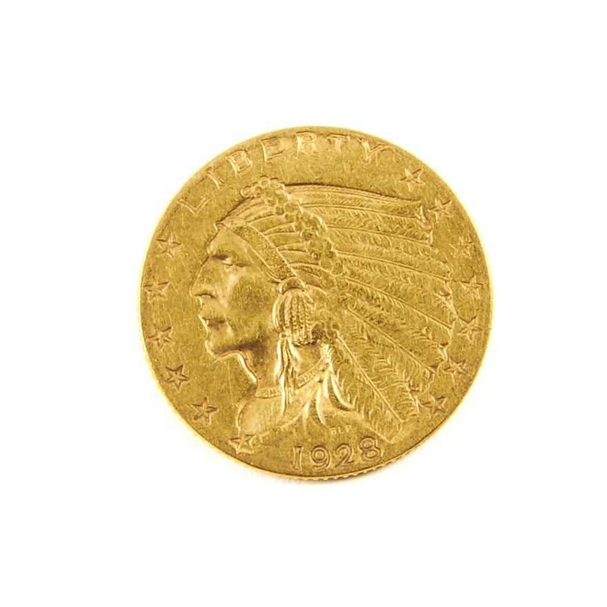 1928 Indian Head $2.50 Gold Quarter Eagle