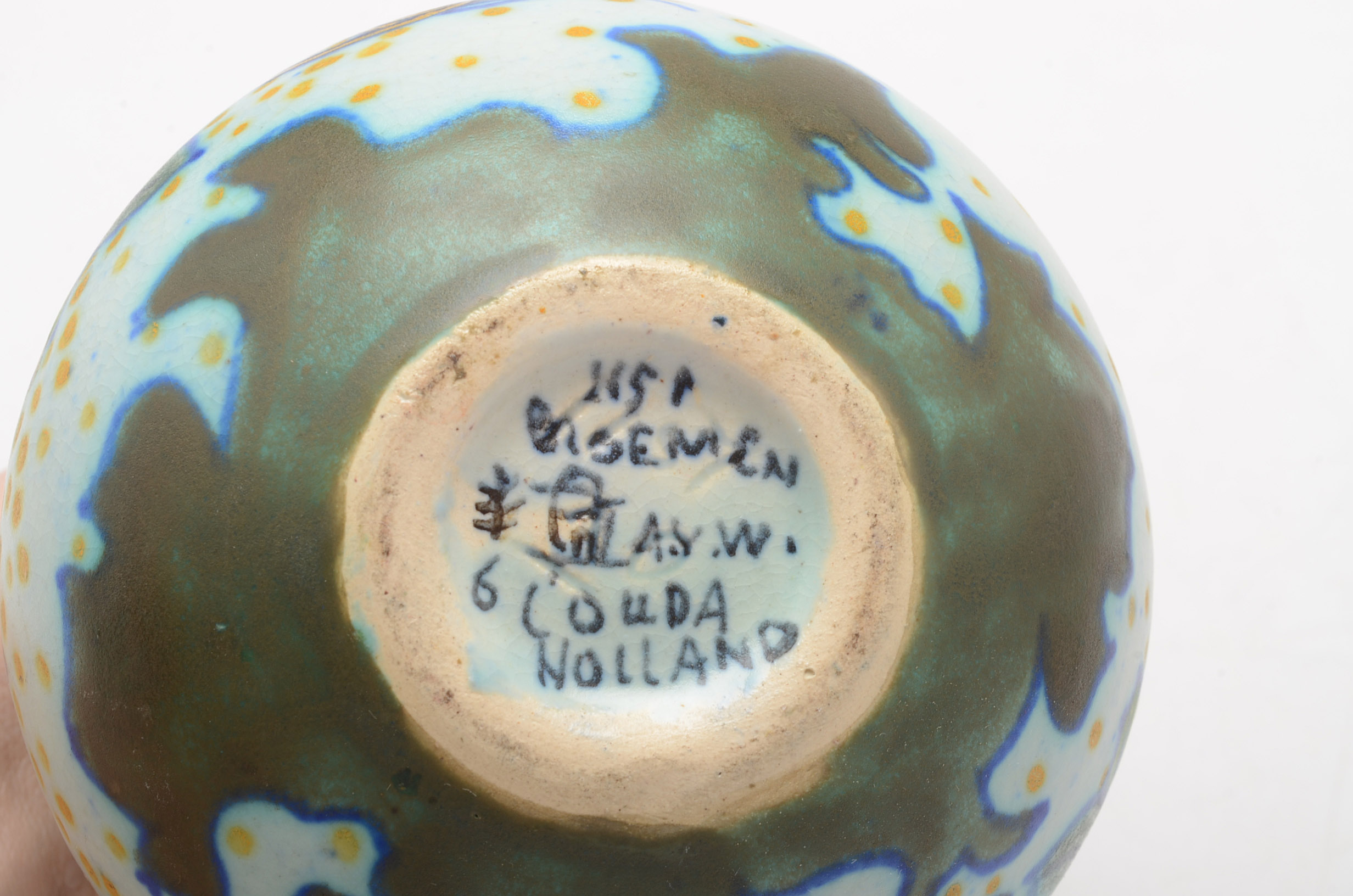 Vintage Danish Hand-Painted Vases