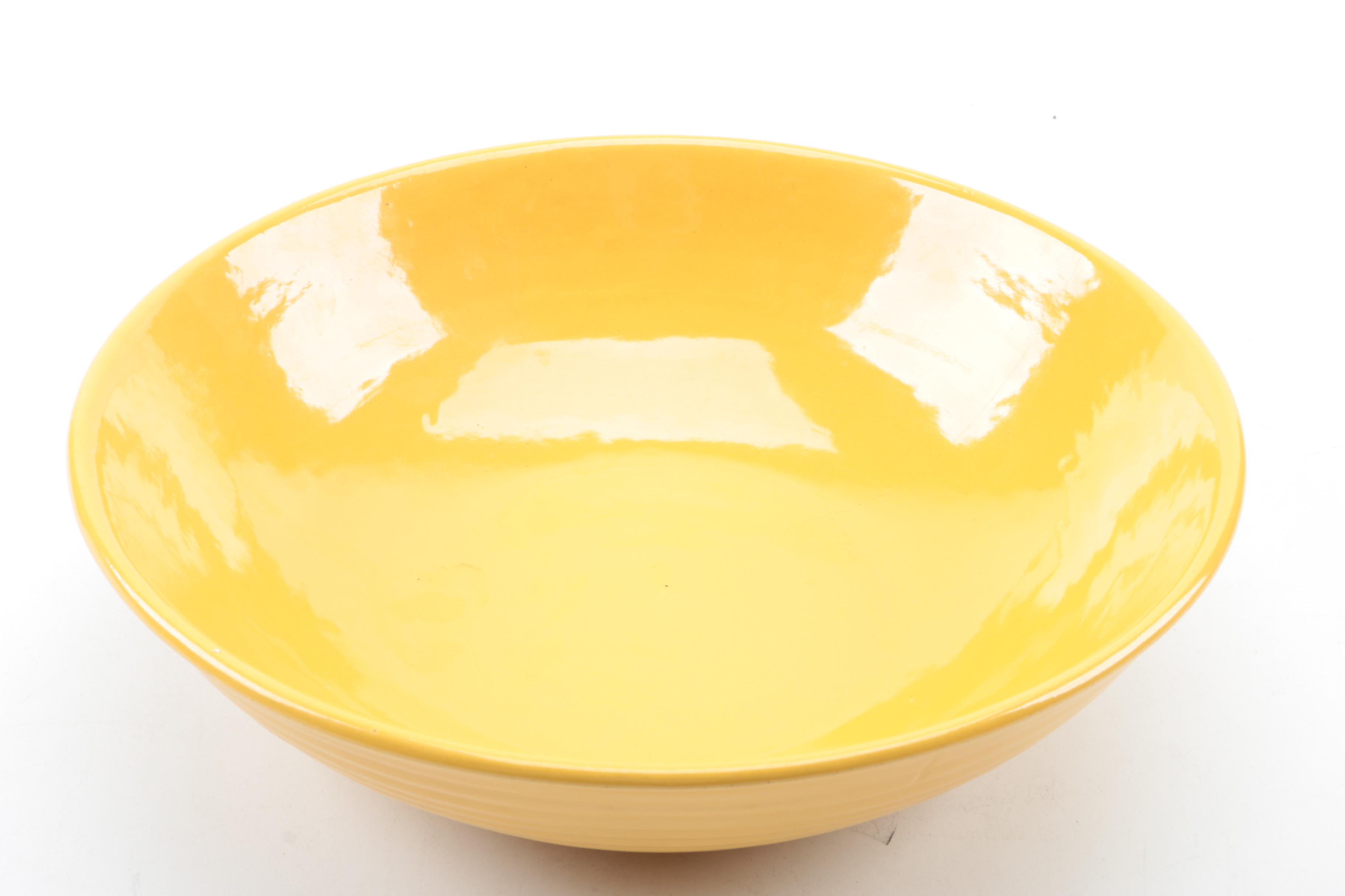 Vintage Bauer Pottery Bright Yellow Bowls