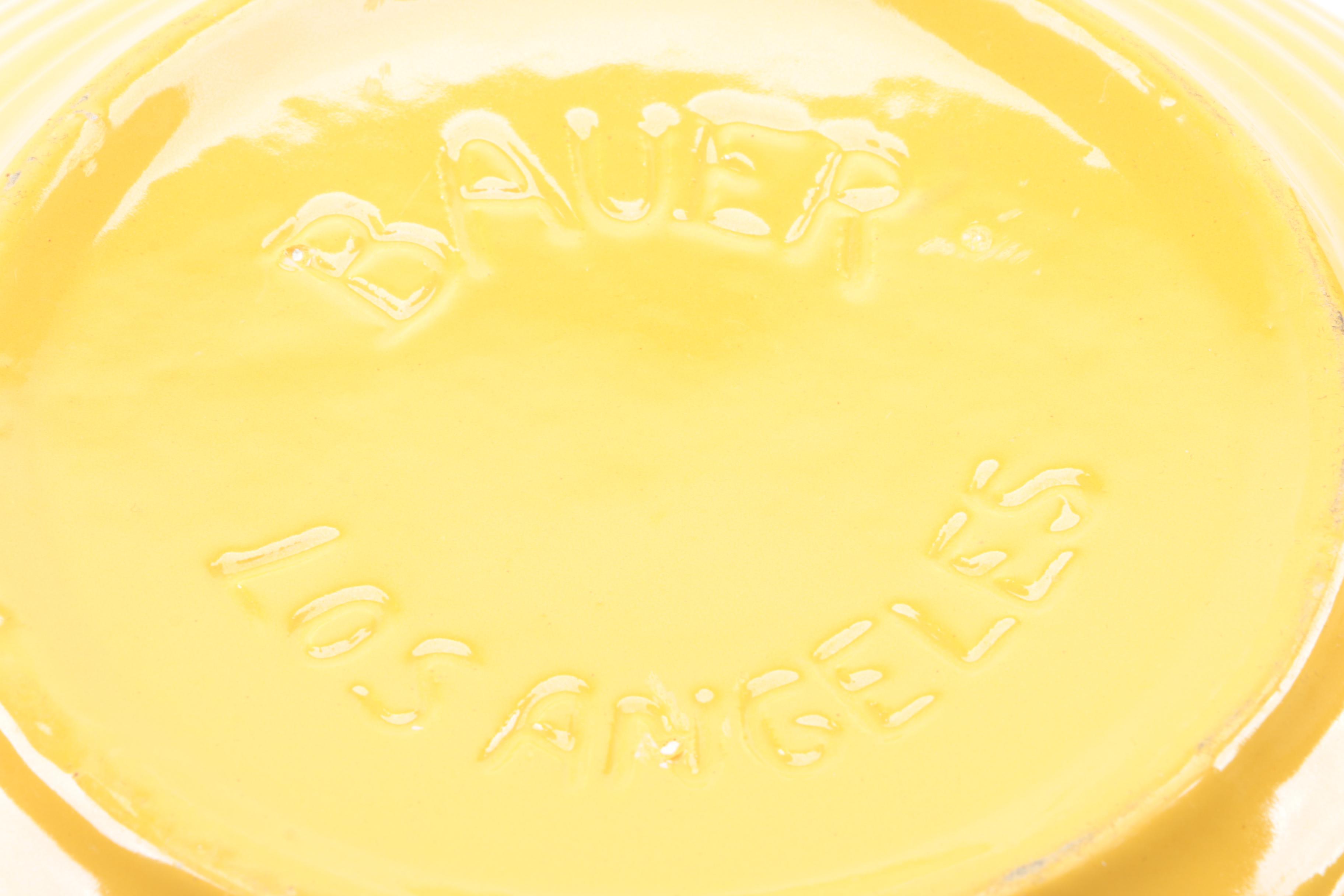 Vintage Bauer Pottery Bright Yellow Bowls