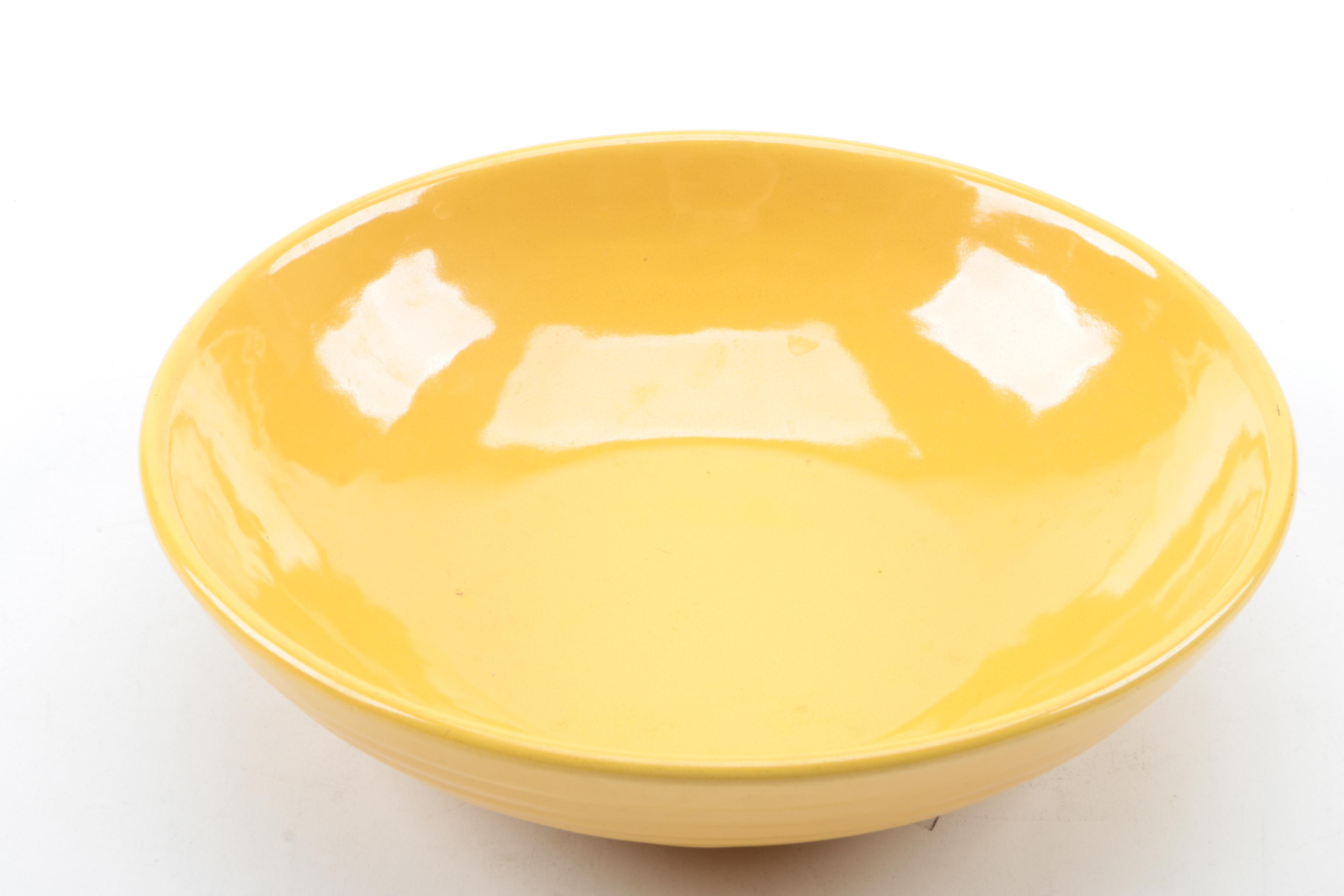 Vintage Bauer Pottery Bright Yellow Bowls