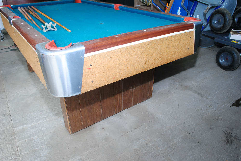 Vintage Bar Style Pool Table and Accessories