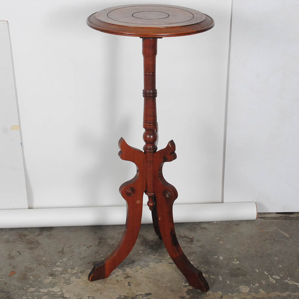 Antique Victorian Eastlake Walnut Plant Stand
