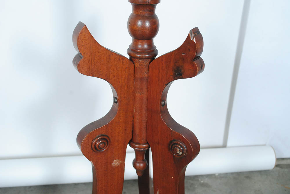 Antique Victorian Eastlake Walnut Plant Stand