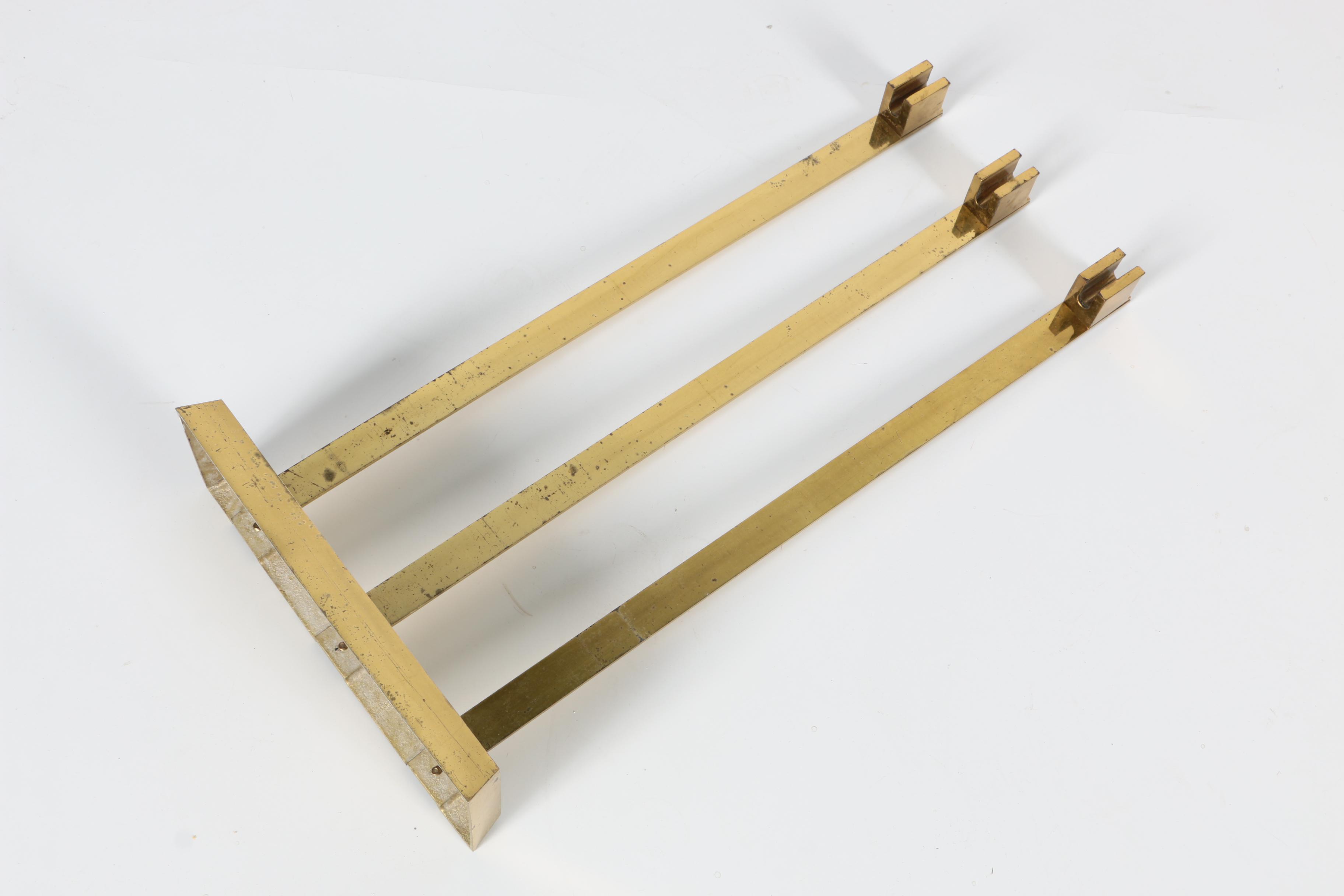 Modern Brass Fireplace Tools with Wooden Handles