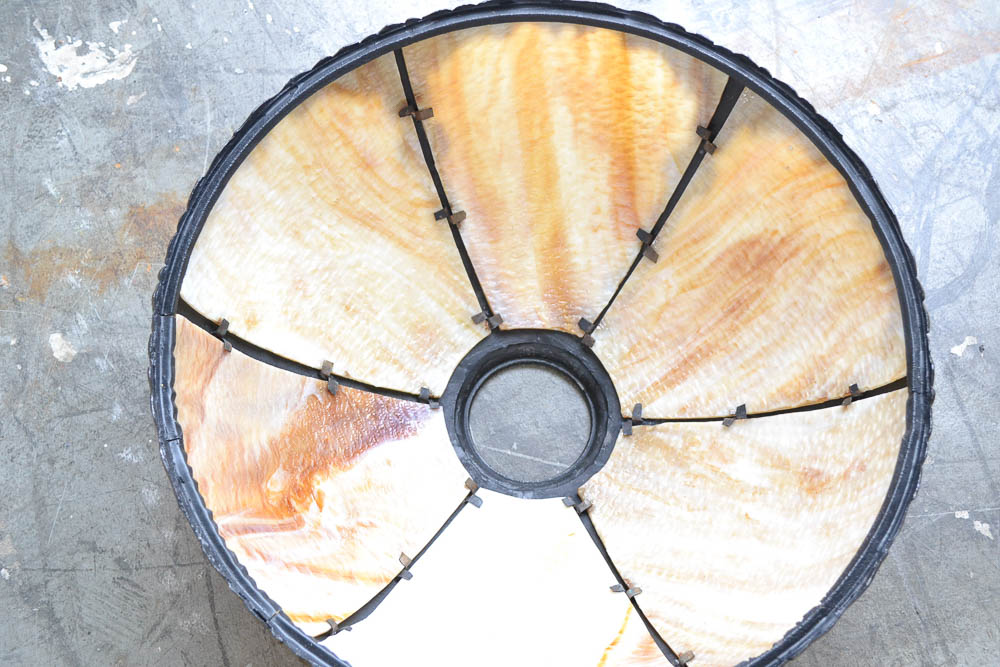 Vintage Tiffany Style Slag Glass Table Lamp