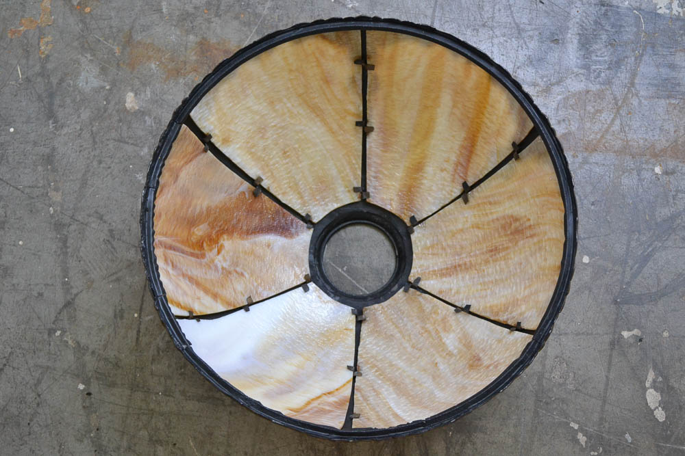 Vintage Tiffany Style Slag Glass Table Lamp