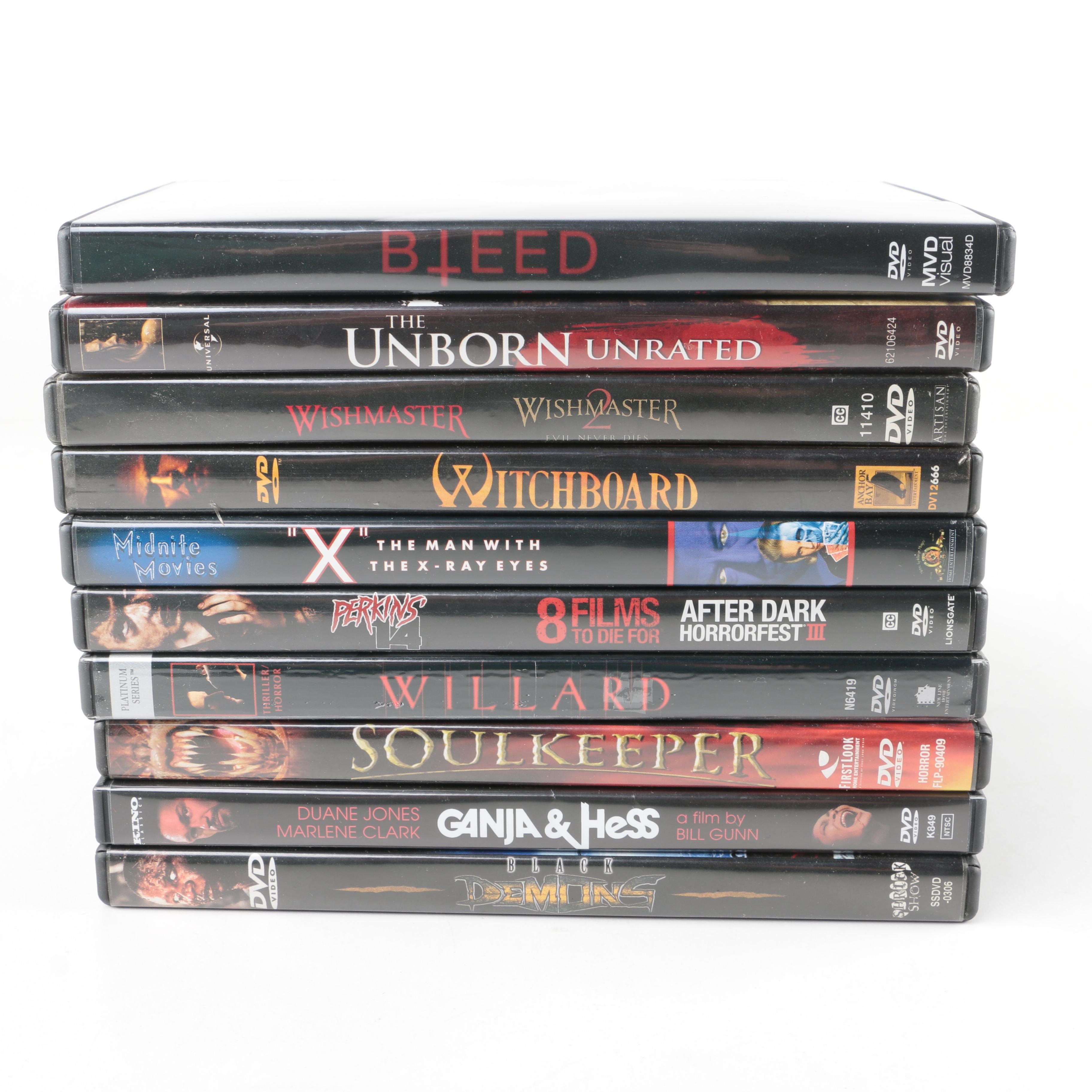 Horror DVDs Featuring "Bleed"