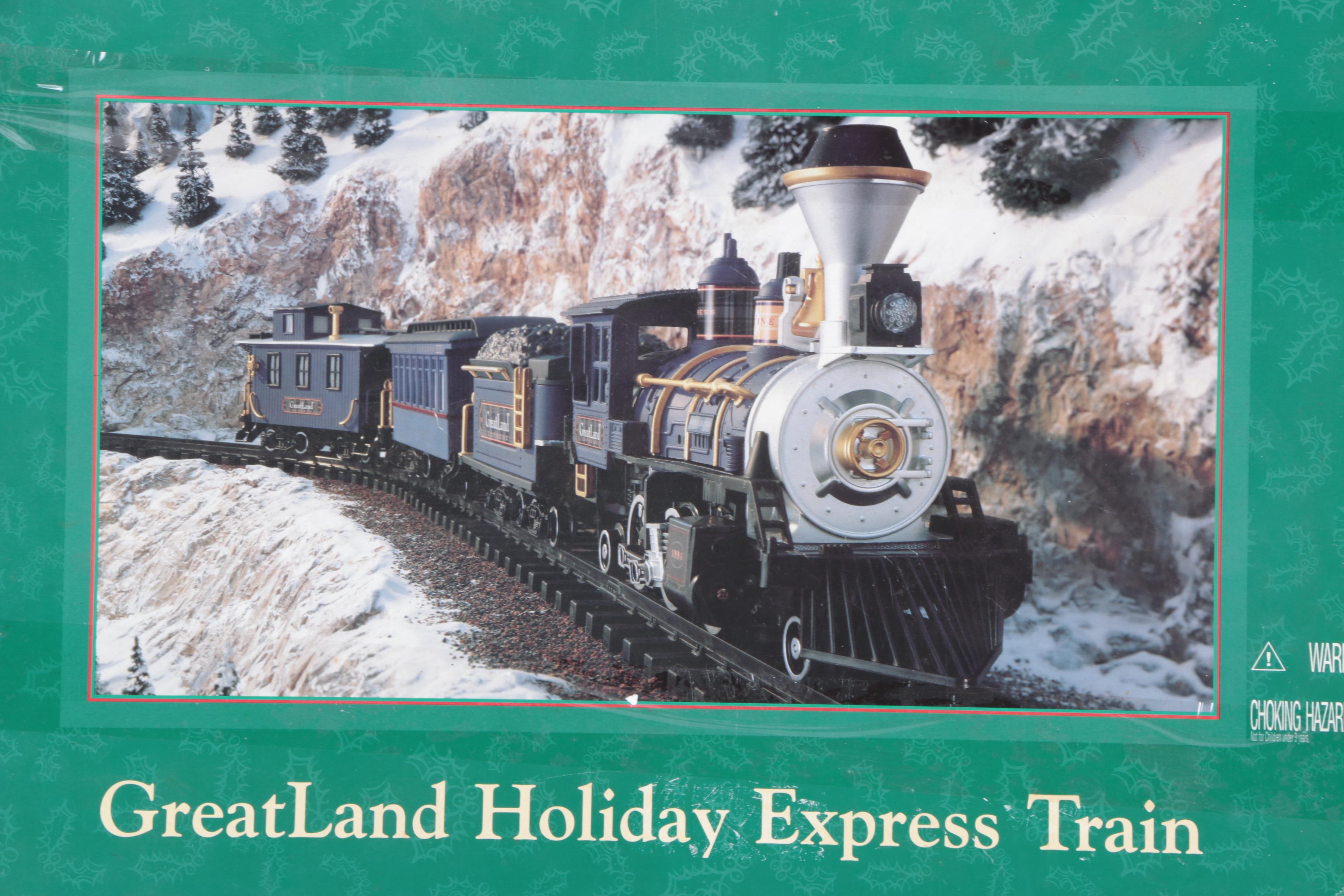 1990s New Bright "GreatLand Holiday Express" Train Set