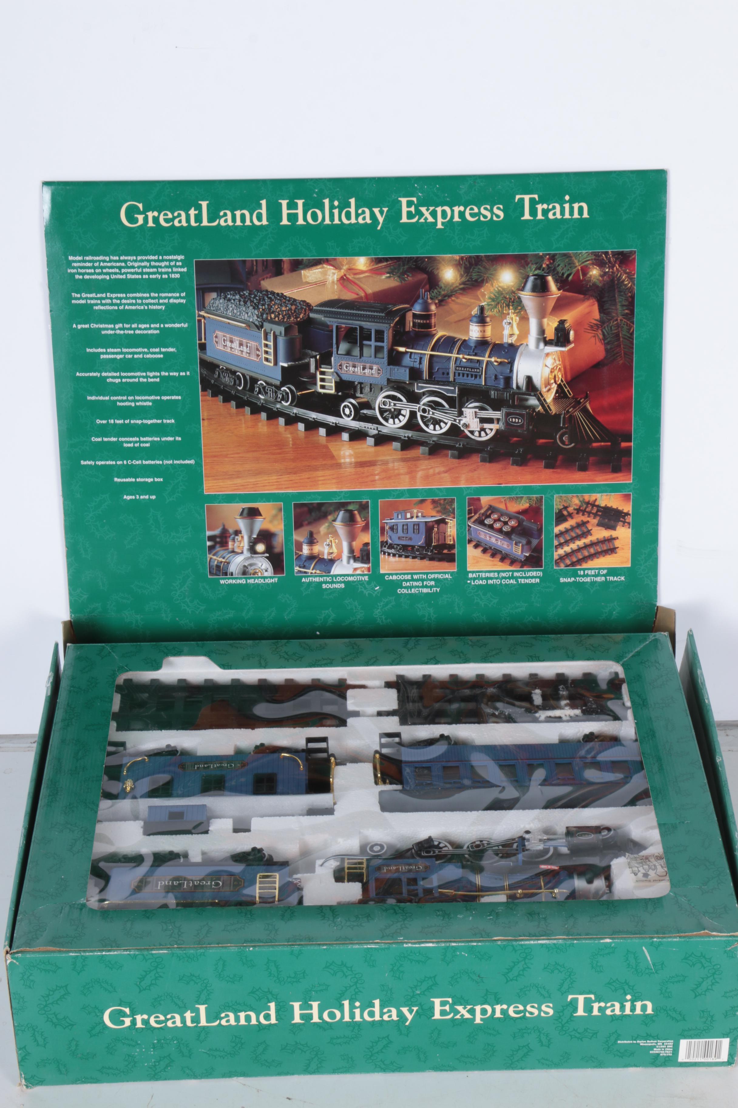 1990s New Bright "GreatLand Holiday Express" Train Set