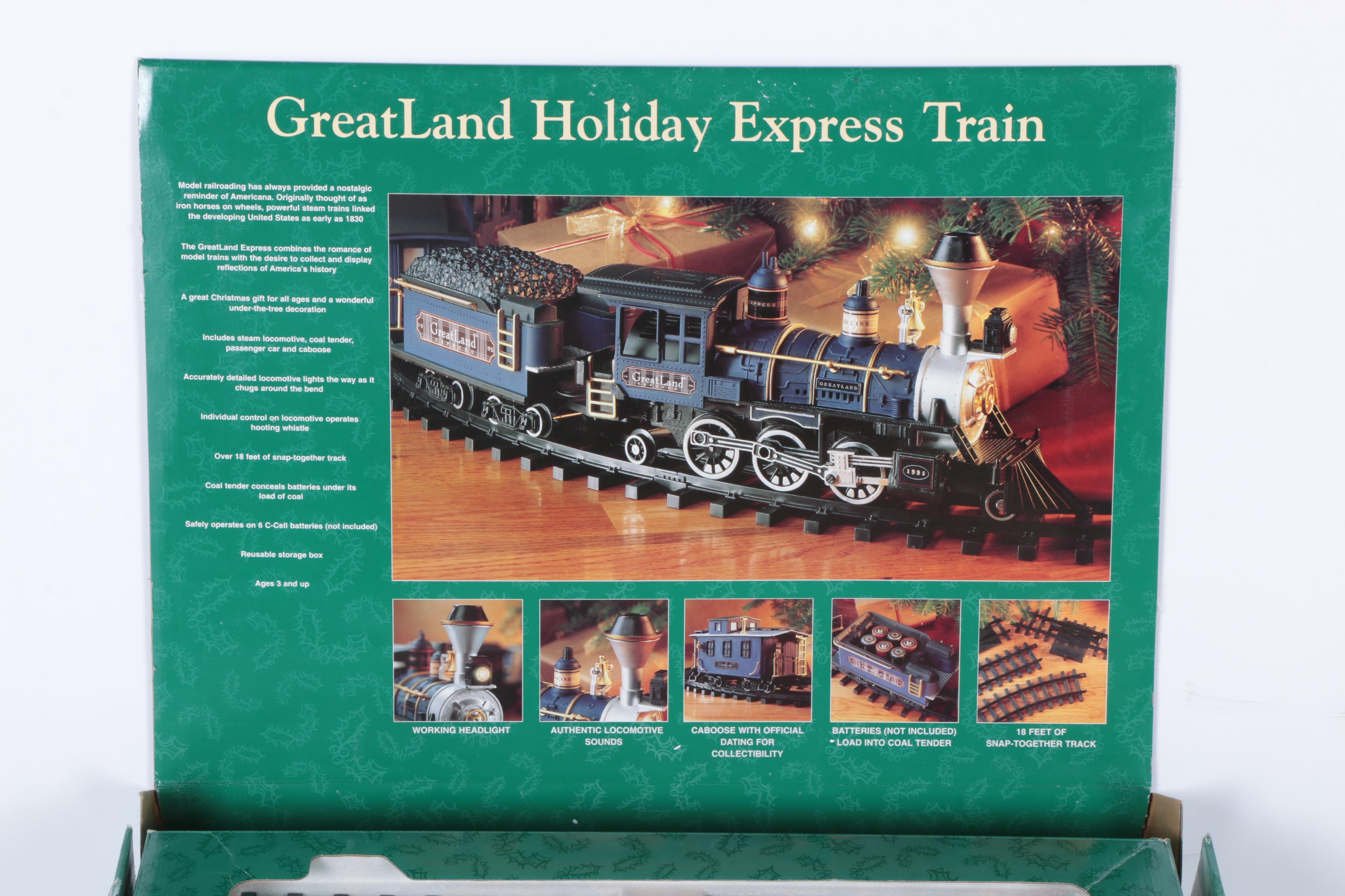 1990s New Bright "GreatLand Holiday Express" Train Set