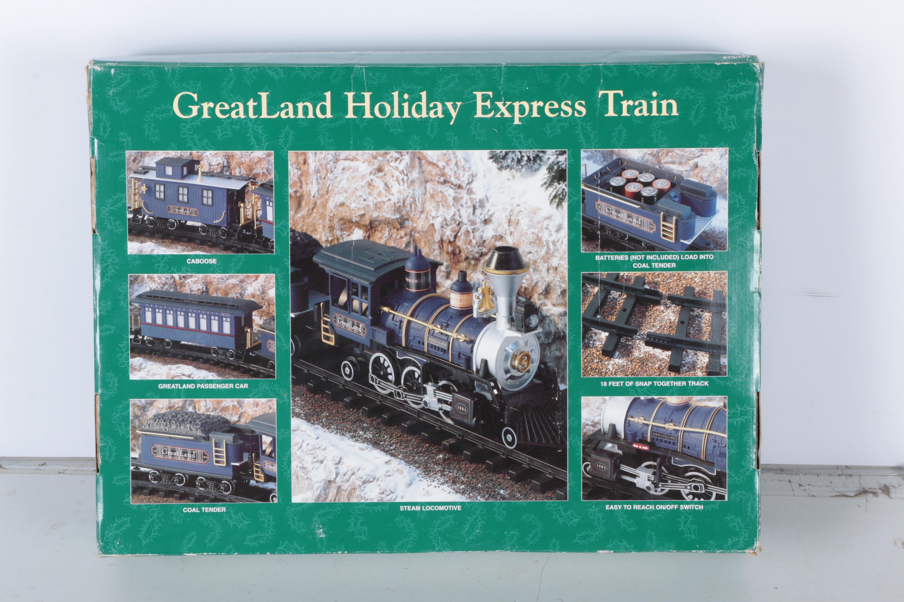 1990s New Bright "GreatLand Holiday Express" Train Set