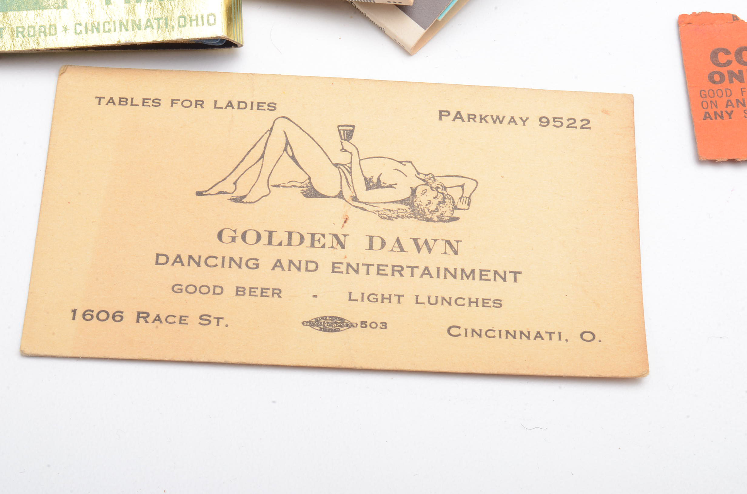Cincinnati and Northern Kentucky Vintage Matchbooks and Tickets
