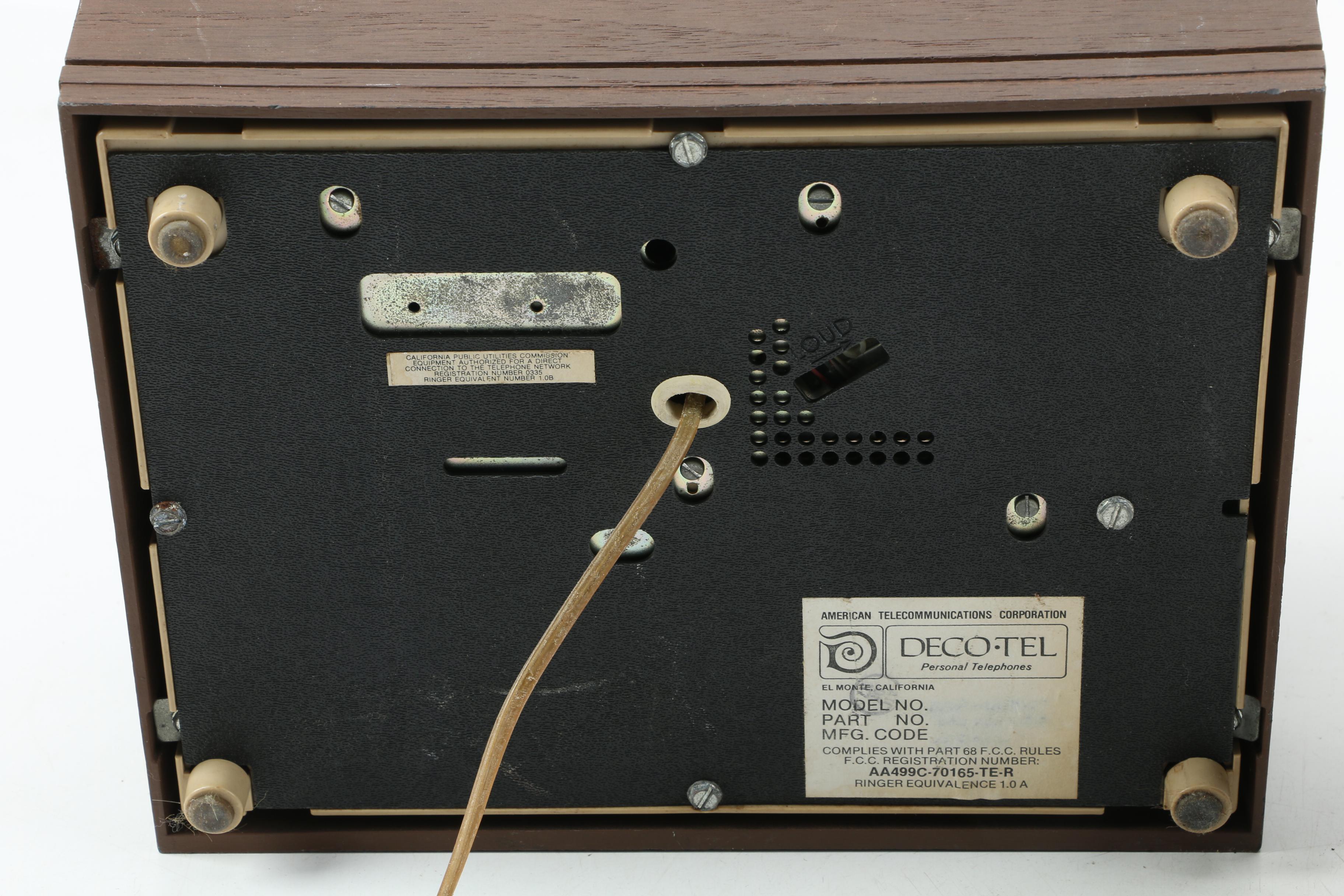 Vintage Deco-Tel Personal Telephones with Hunting Scene Lids