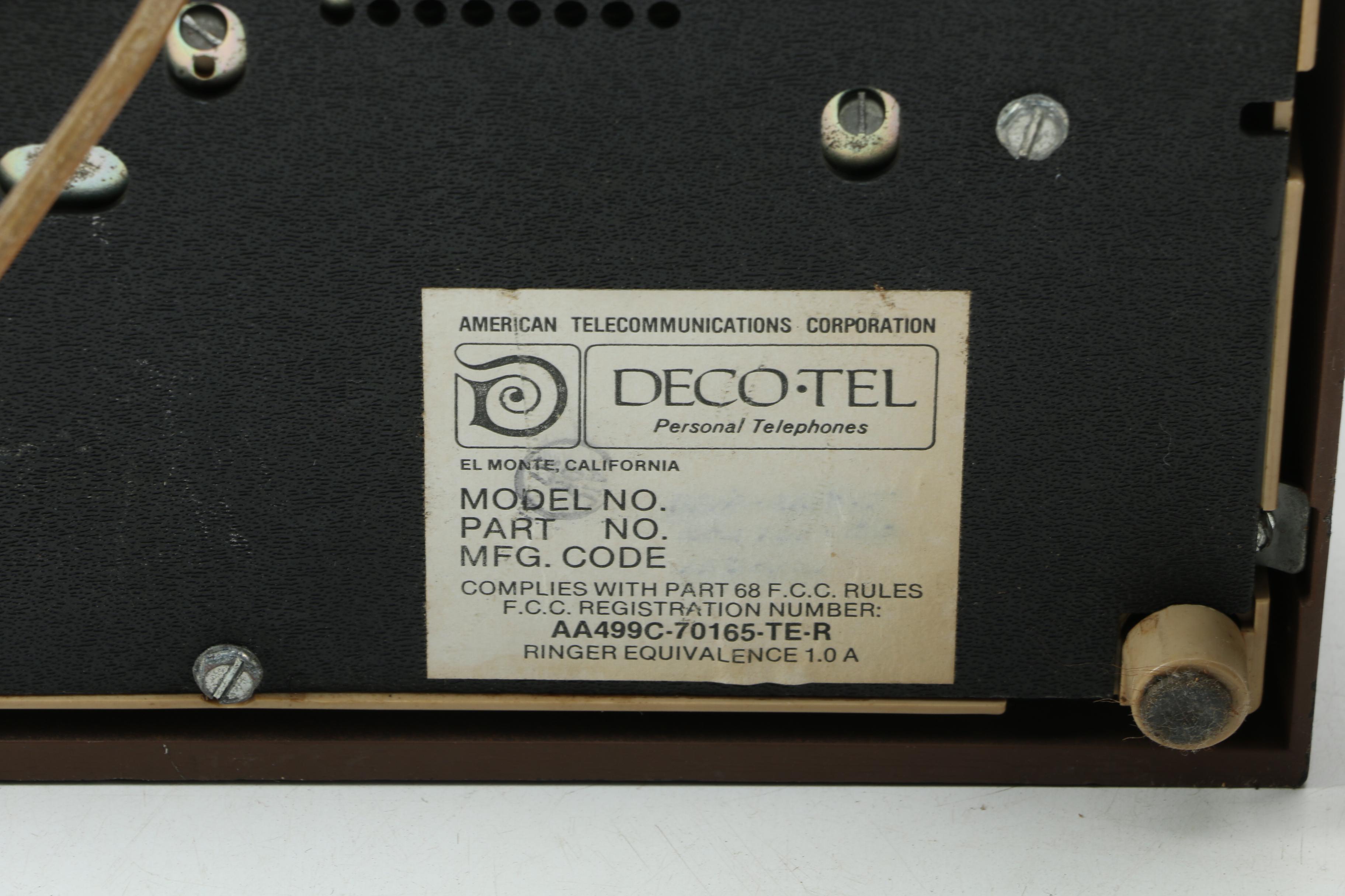 Vintage Deco-Tel Personal Telephones with Hunting Scene Lids