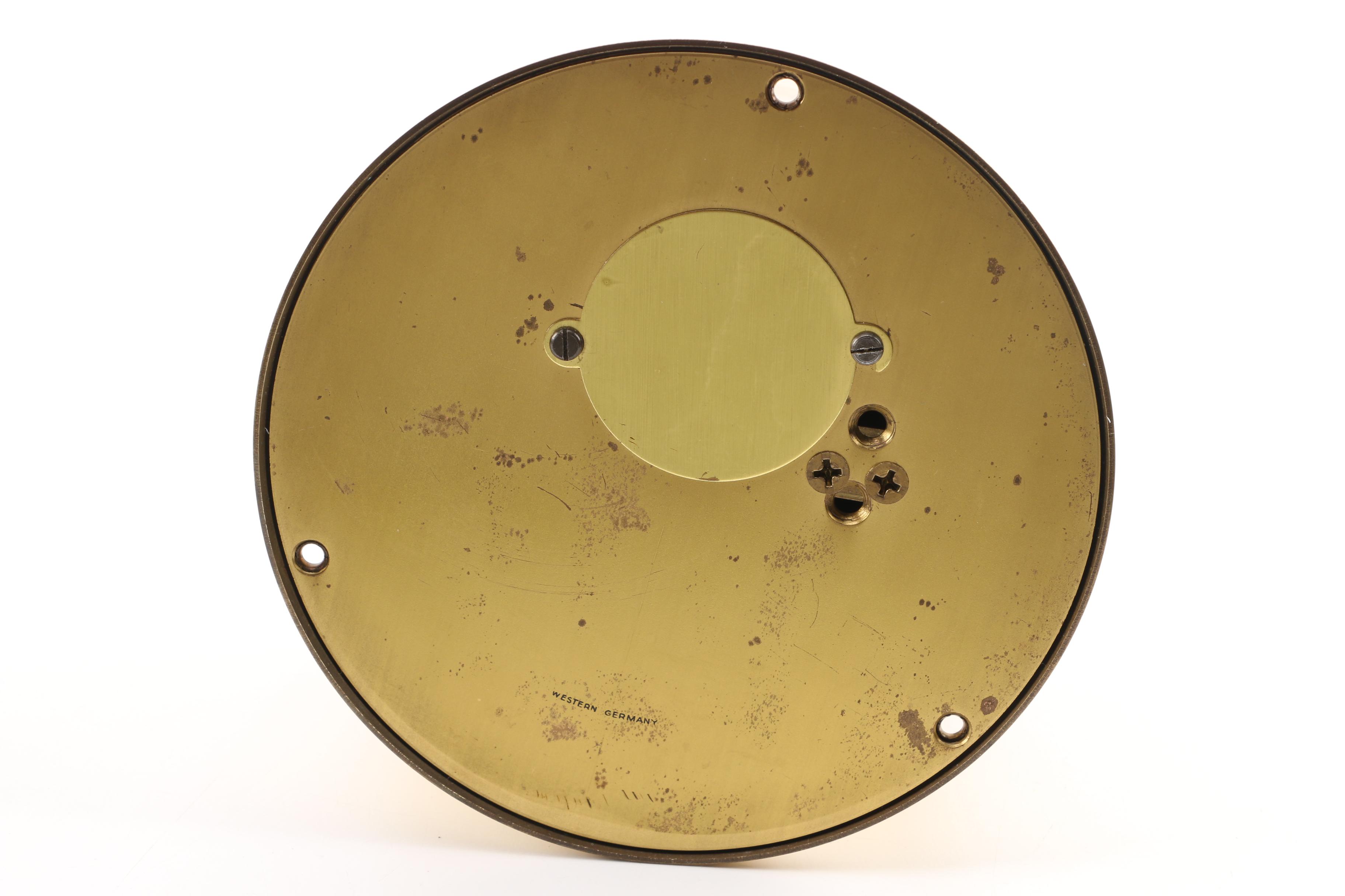 Brass Airguide Ships Bell Clock with Wooden Stand