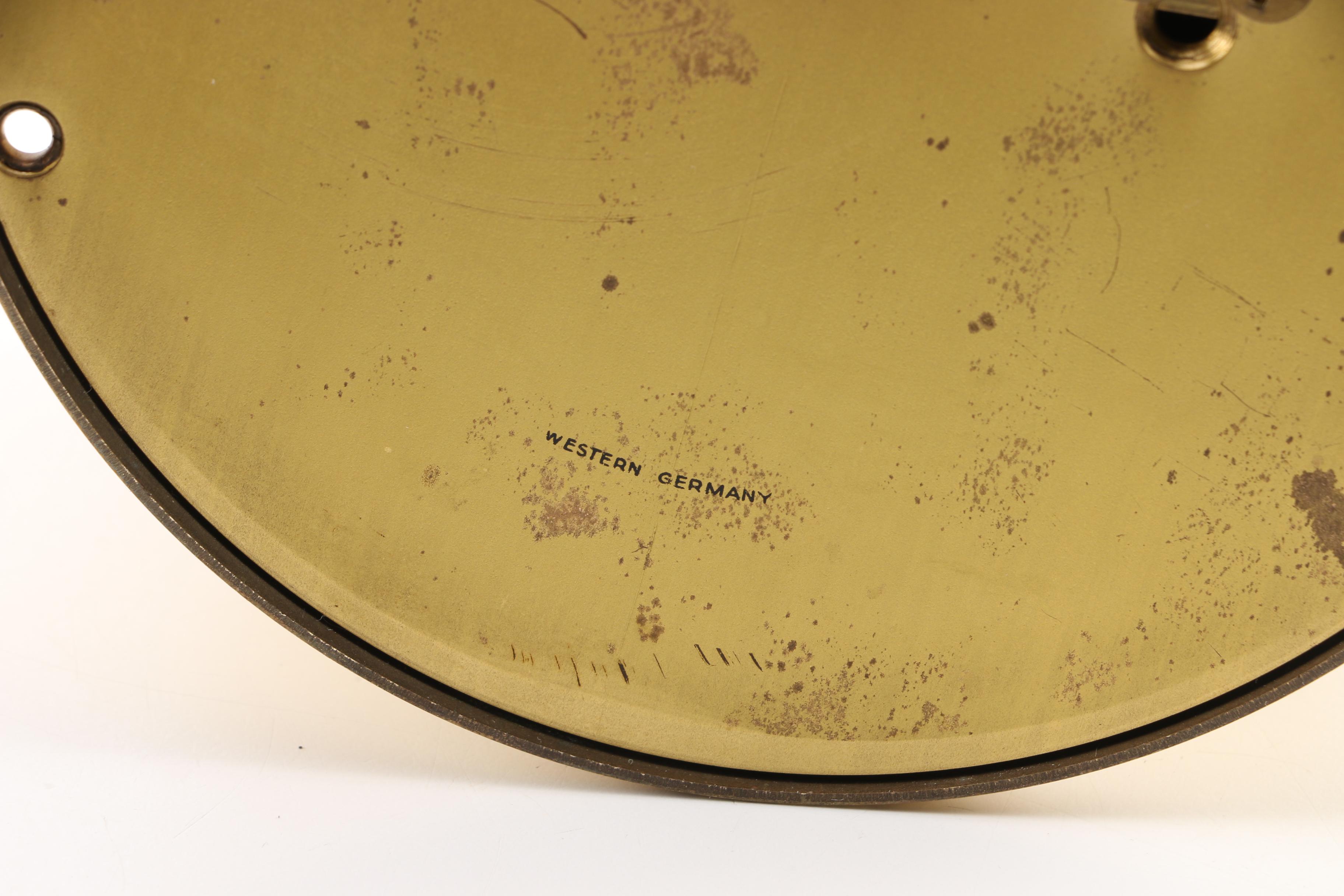 Brass Airguide Ships Bell Clock with Wooden Stand