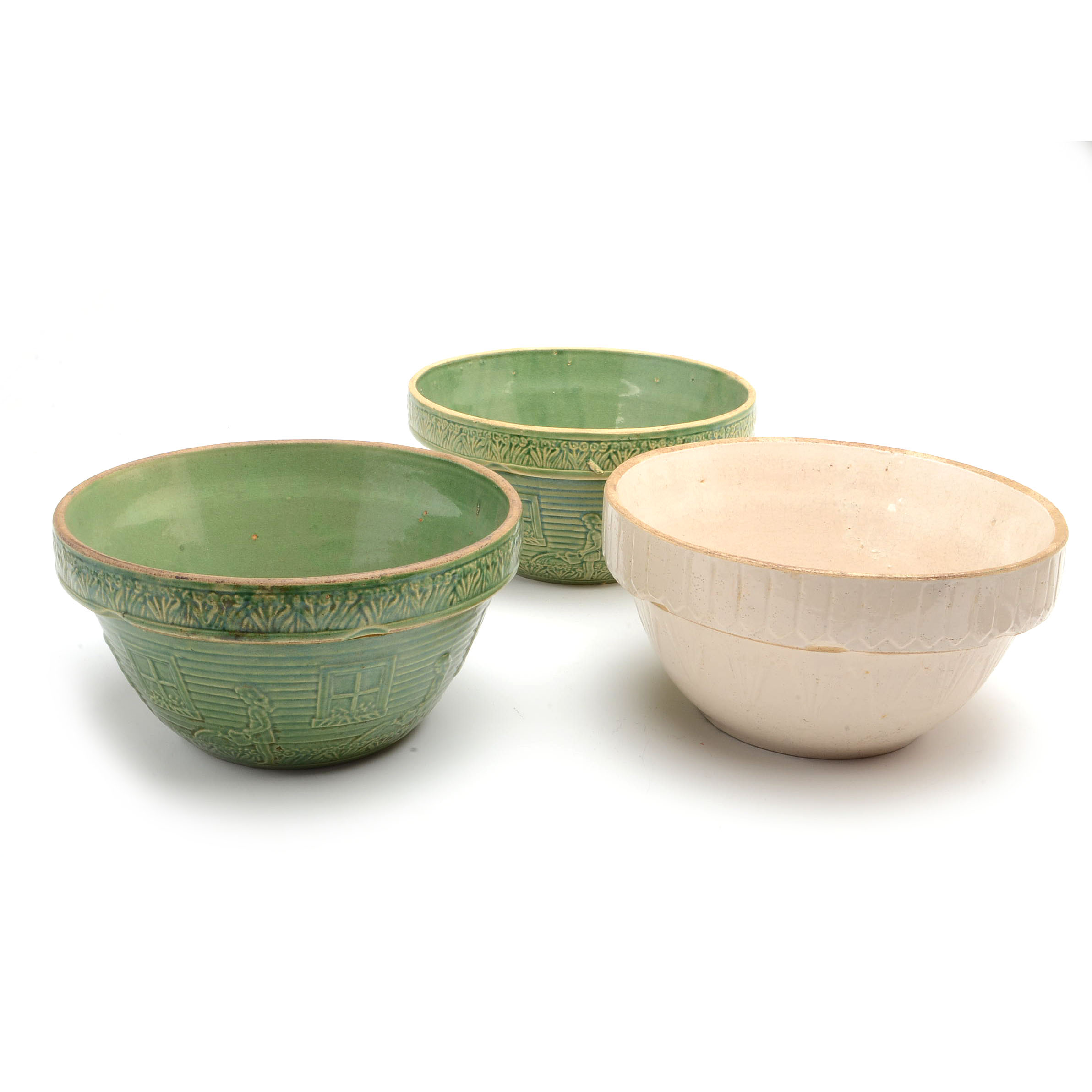 Collection of McCoy Pottery Earthenware Bowls