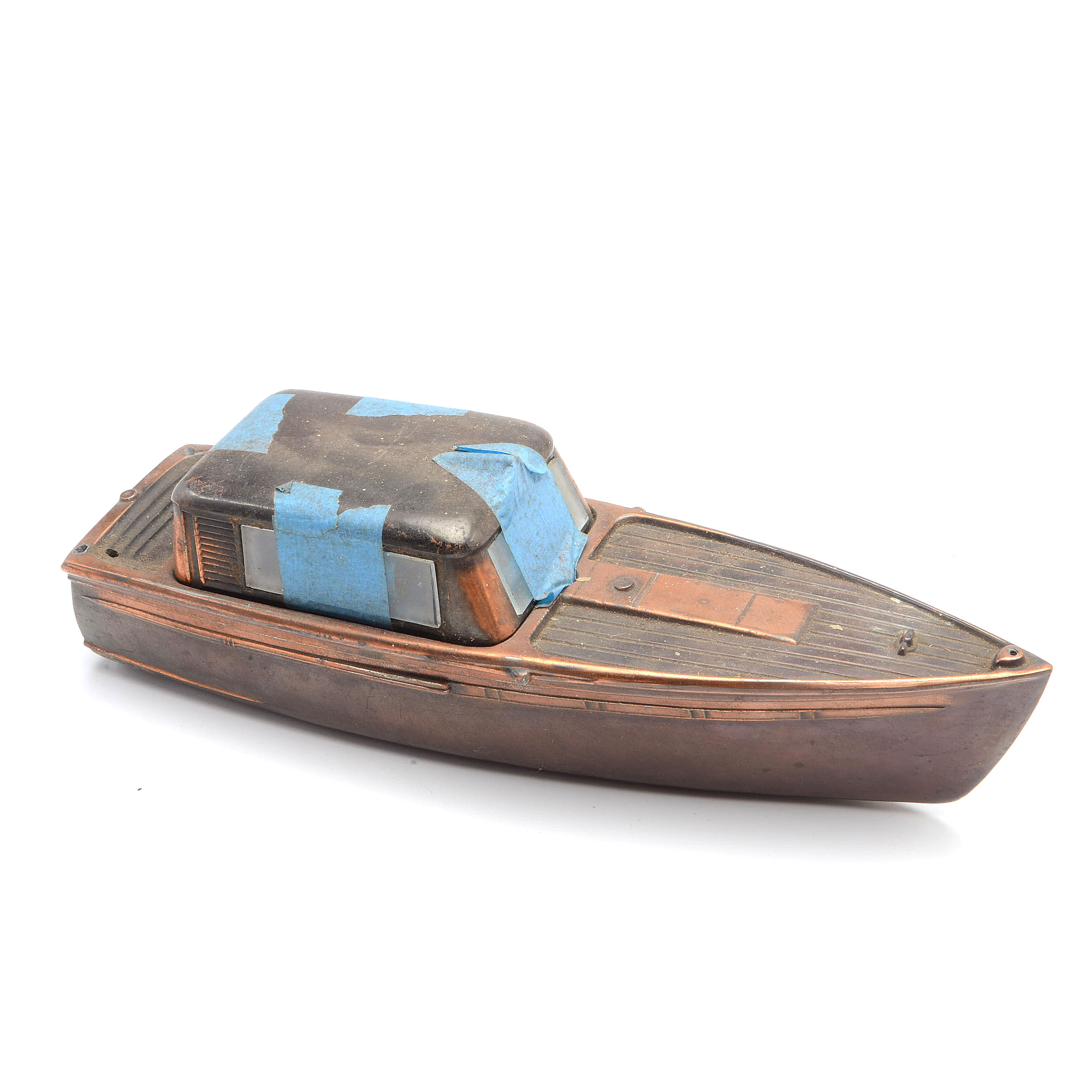 Vintage Copper Finish Model Boat