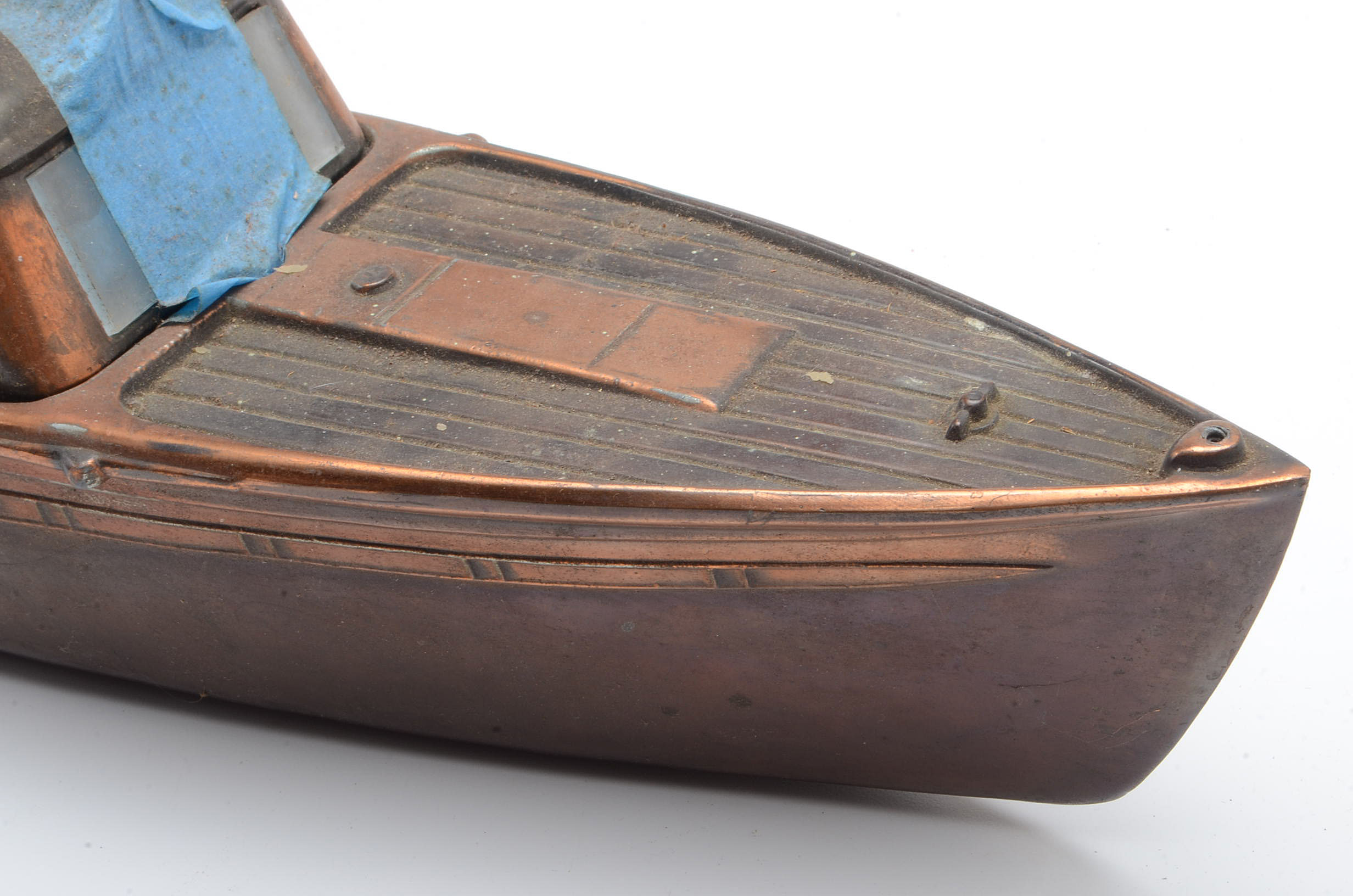 Vintage Copper Finish Model Boat