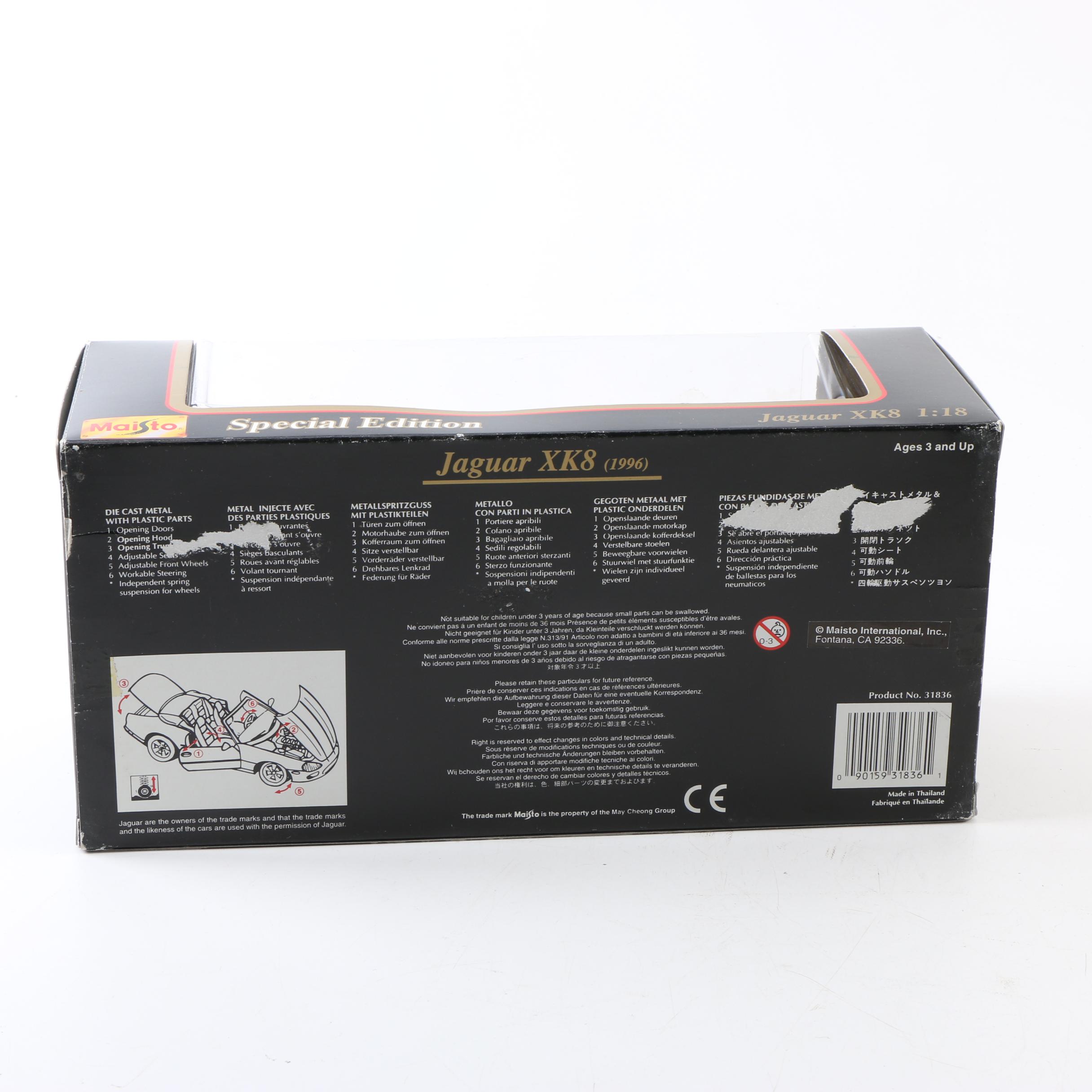 1996 Jaguar XK8 Die-Cast Convertible by Maisto