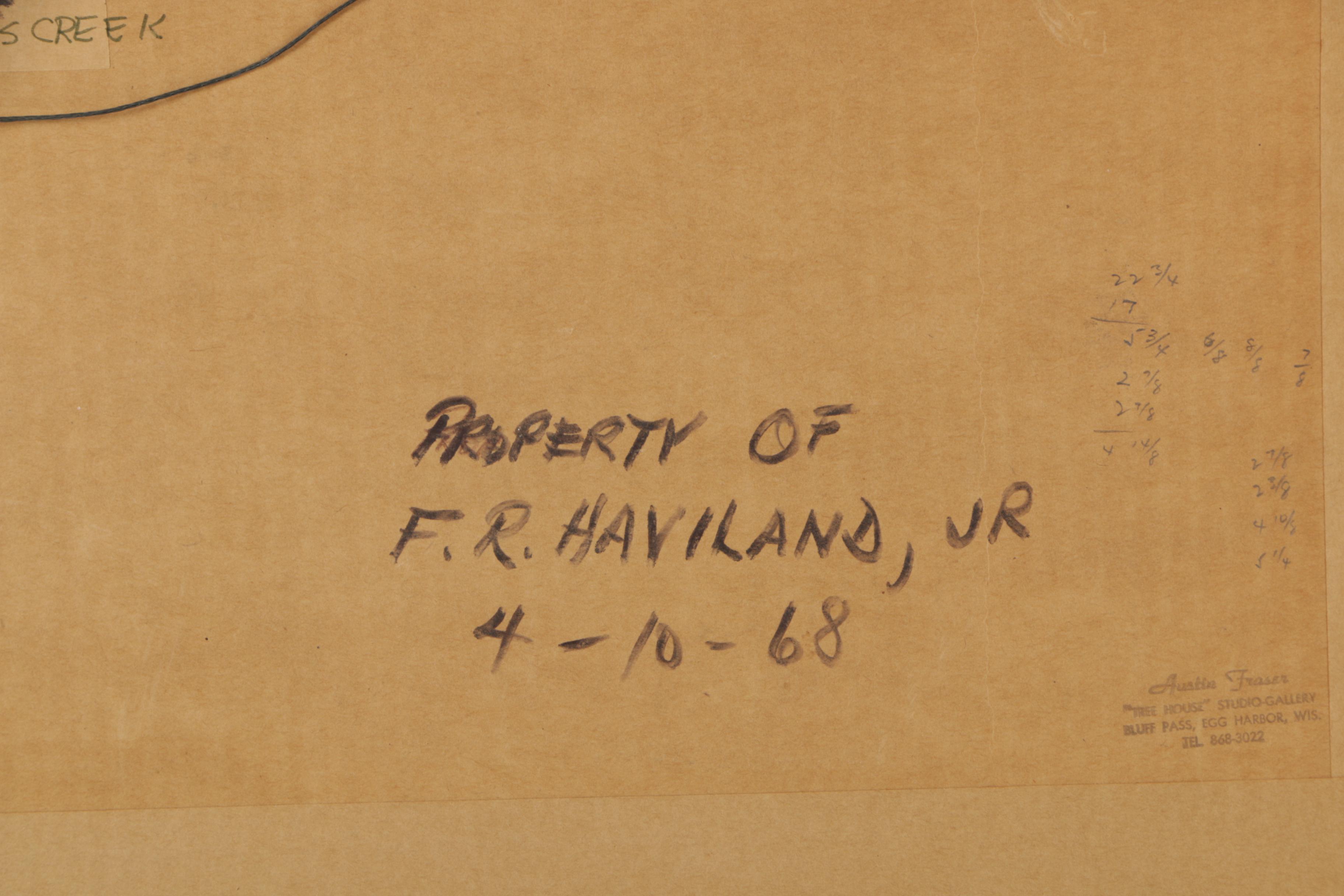 Austin Fraser Watercolor Landscape Painting on Paper