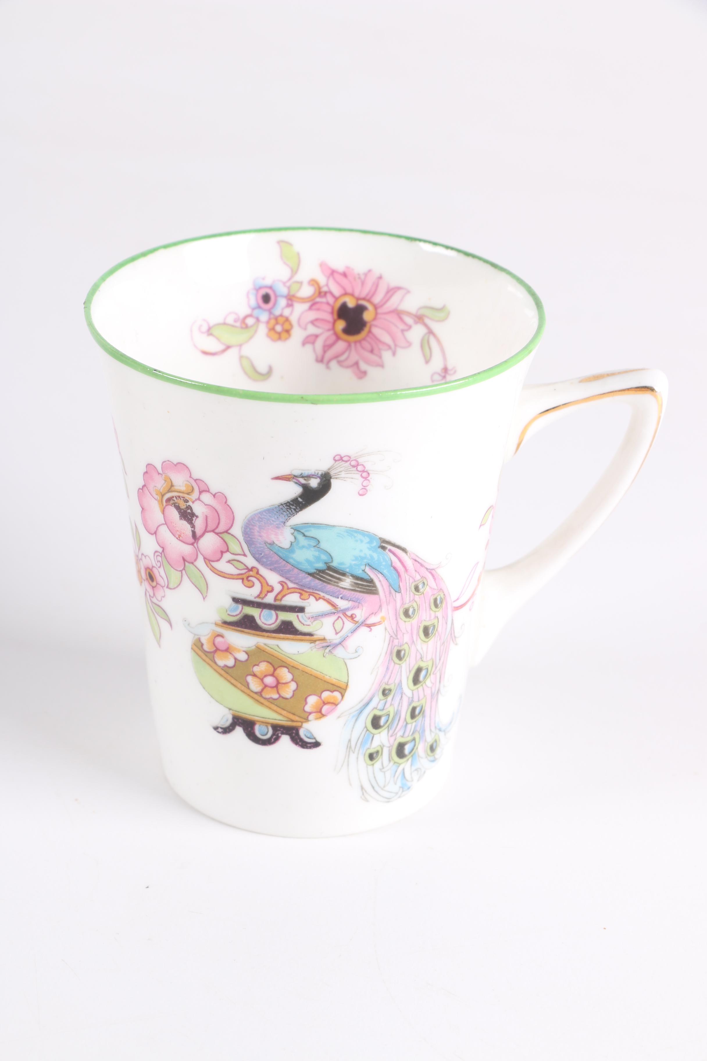 Vintage Henry M. Williamson & Sons "Canton" Porcelain Teacups and Saucers