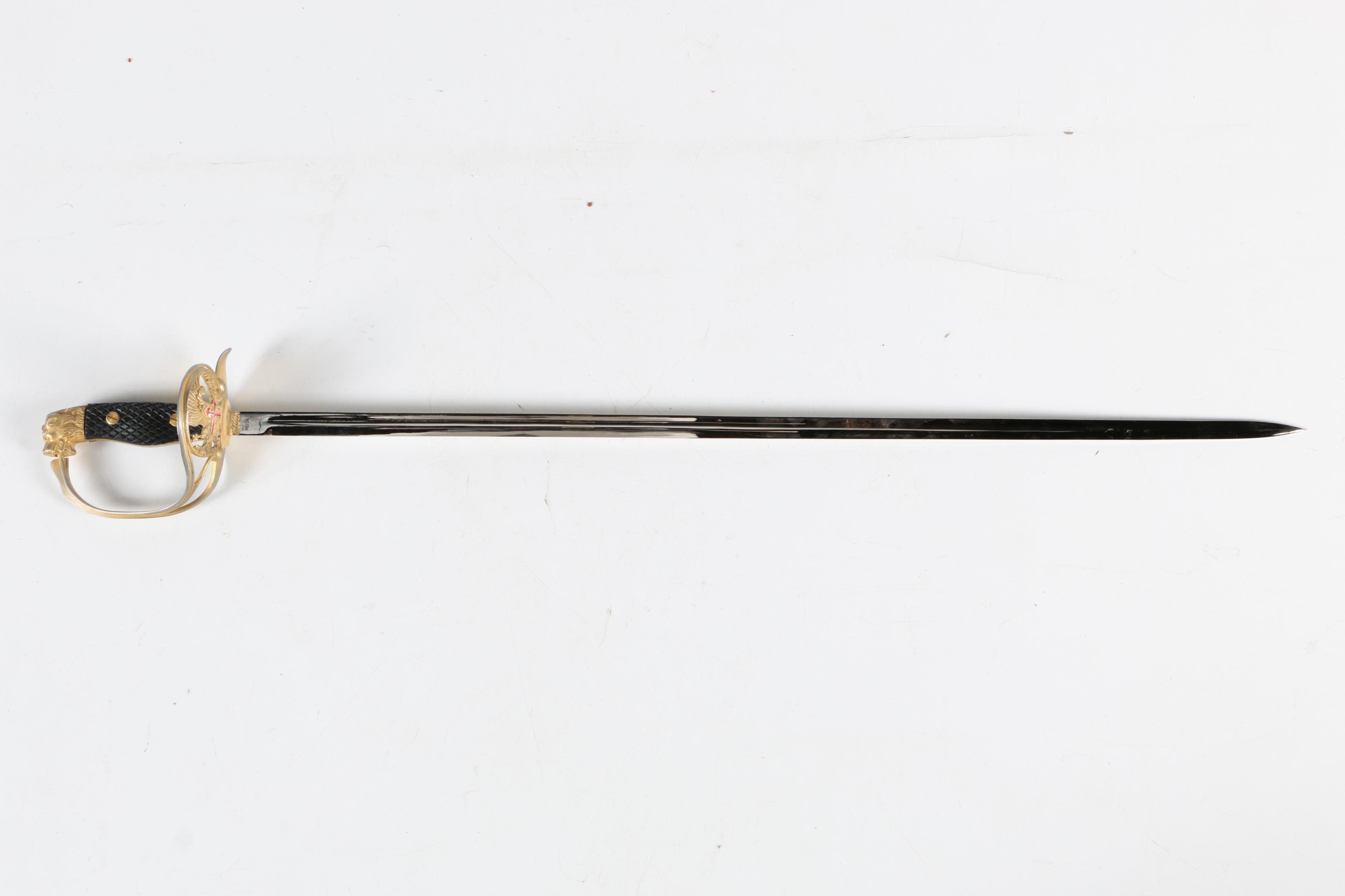 Antique Knights of St. Joseph Fraternal Sword and Hanger with Two Masonic Swords