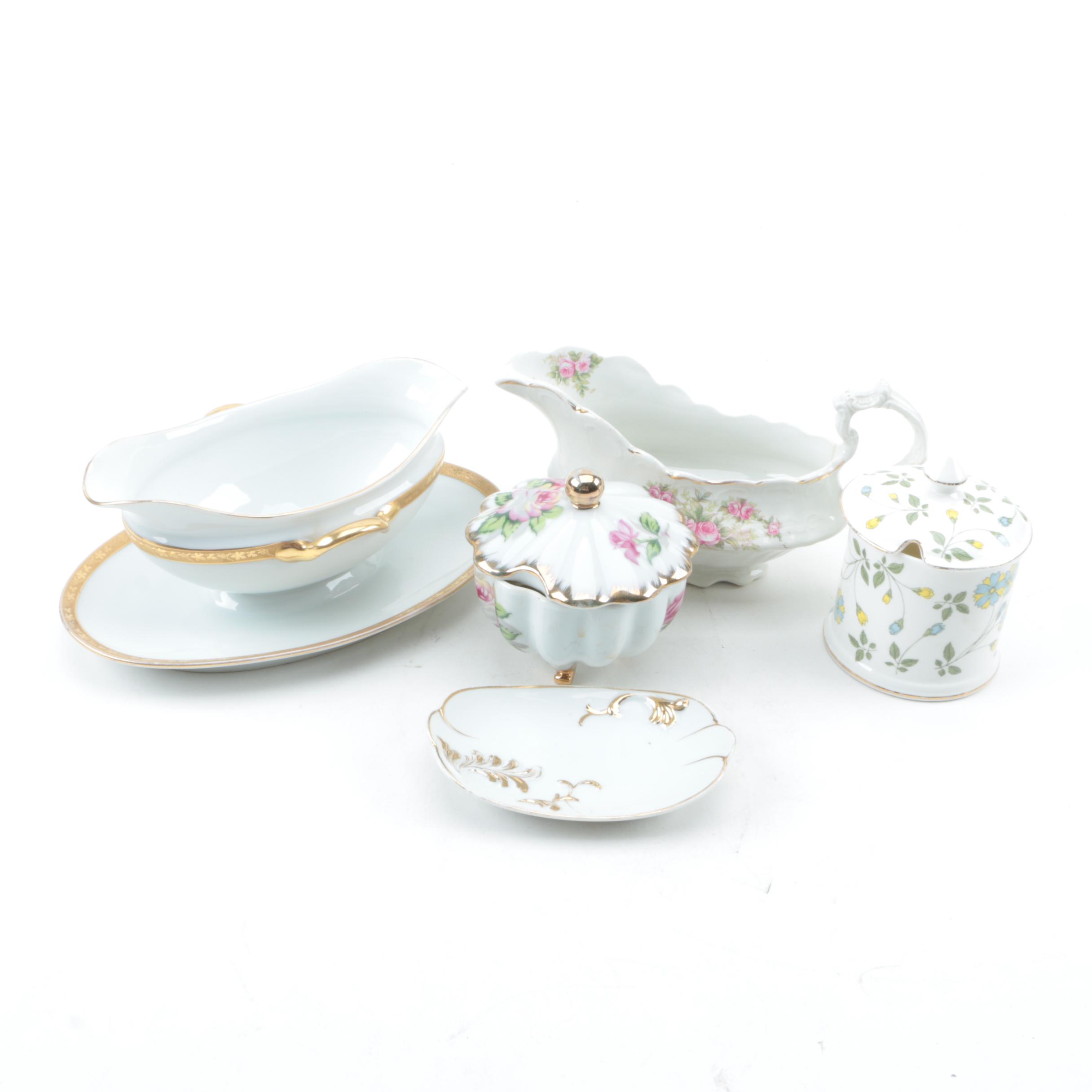 Porcelain Serveware Including Crown Staffordshire