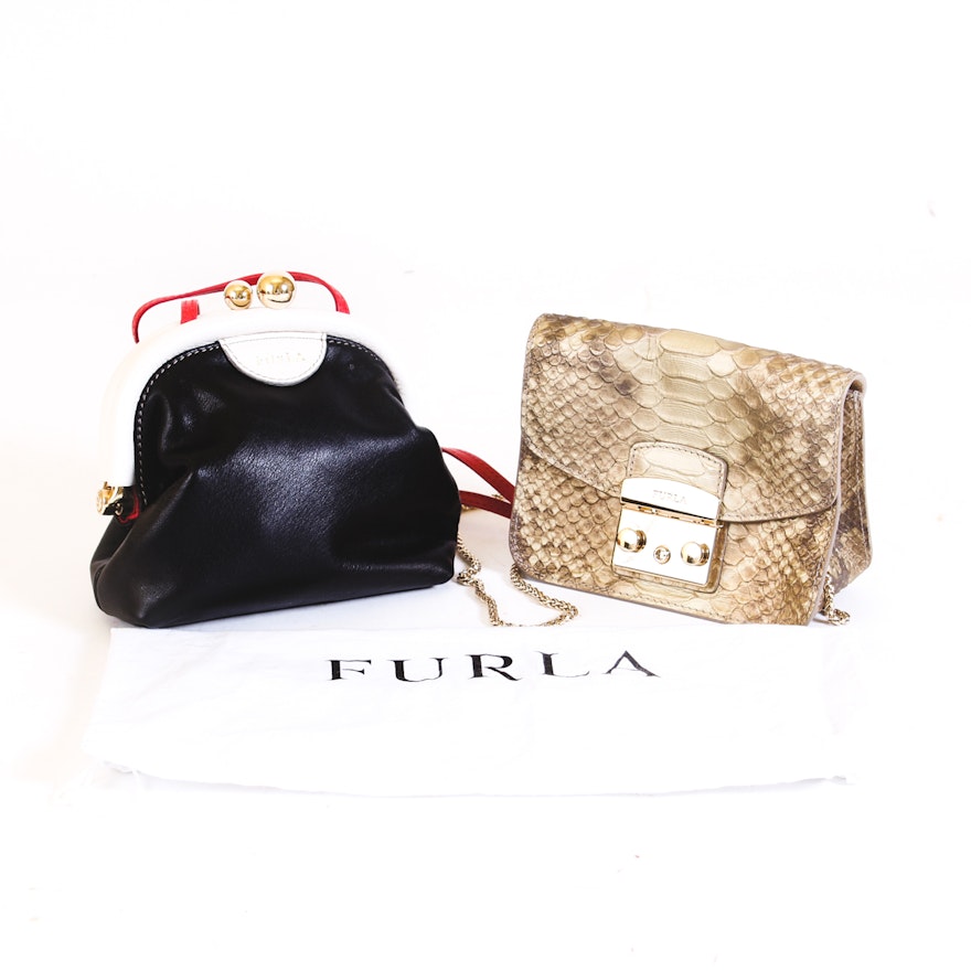 Furla Genuine Leather Crossbody Handbags