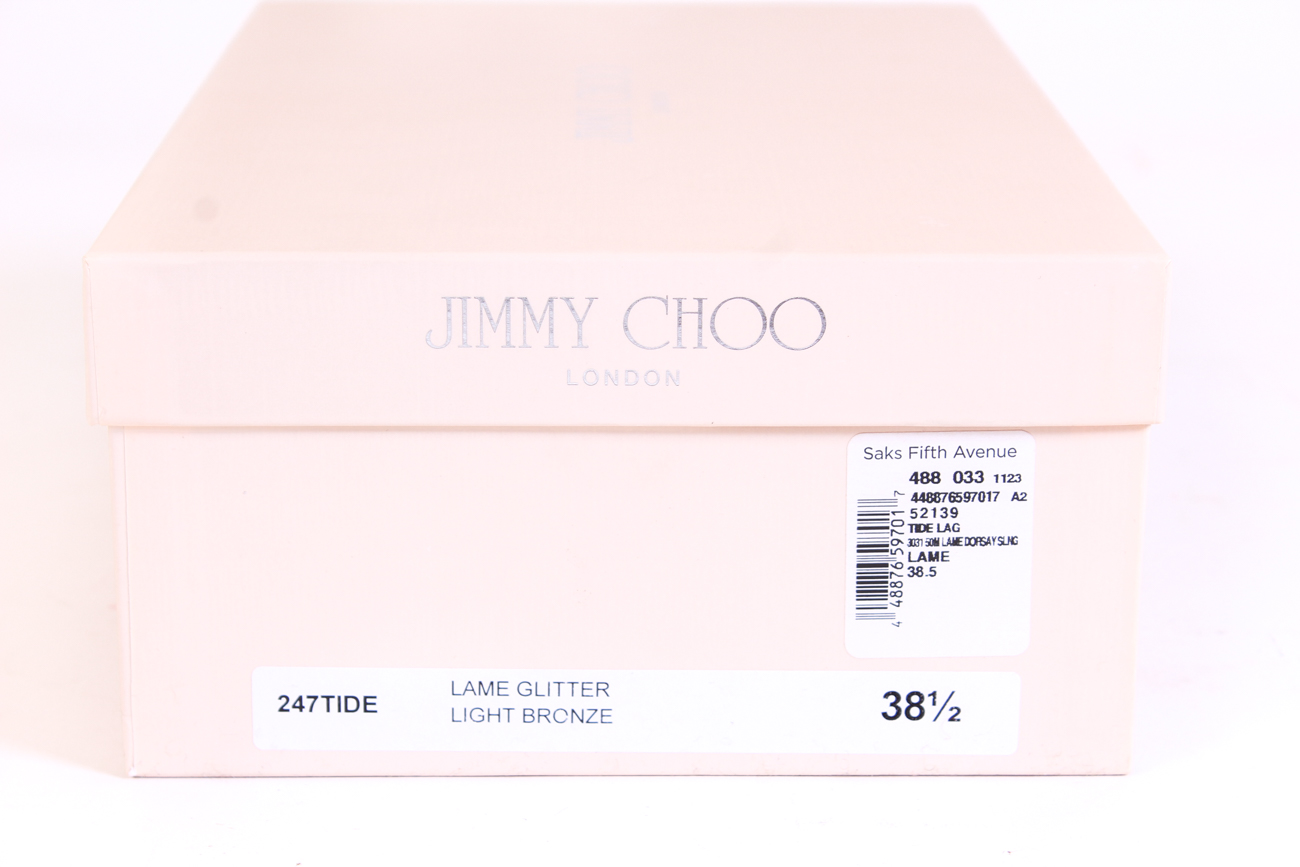 Jimmy Choo Lamé Glitter Slingback Heels