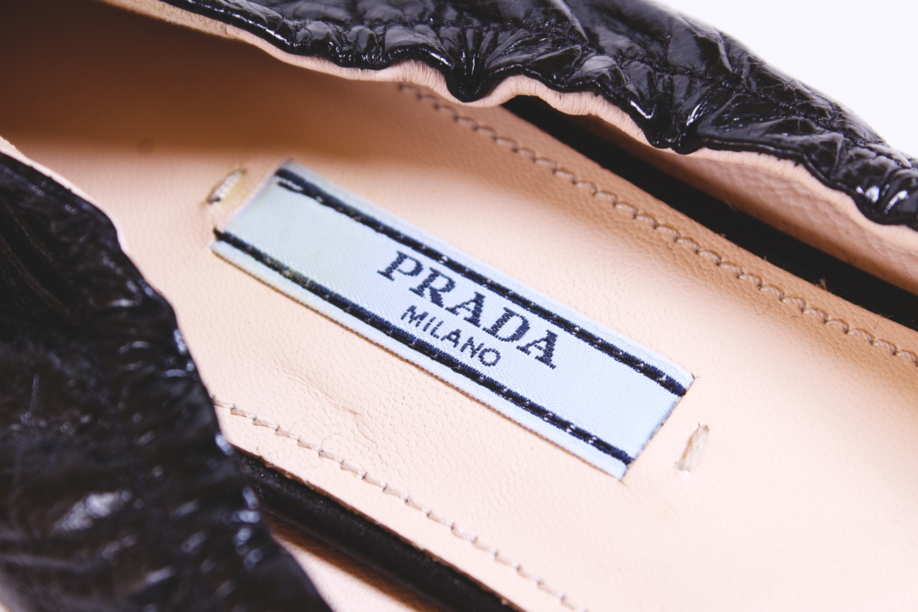 Prado Milano Black Leather Flats