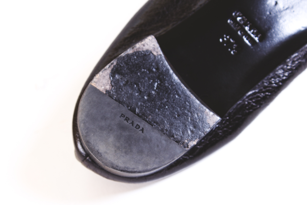 Prado Milano Black Leather Flats