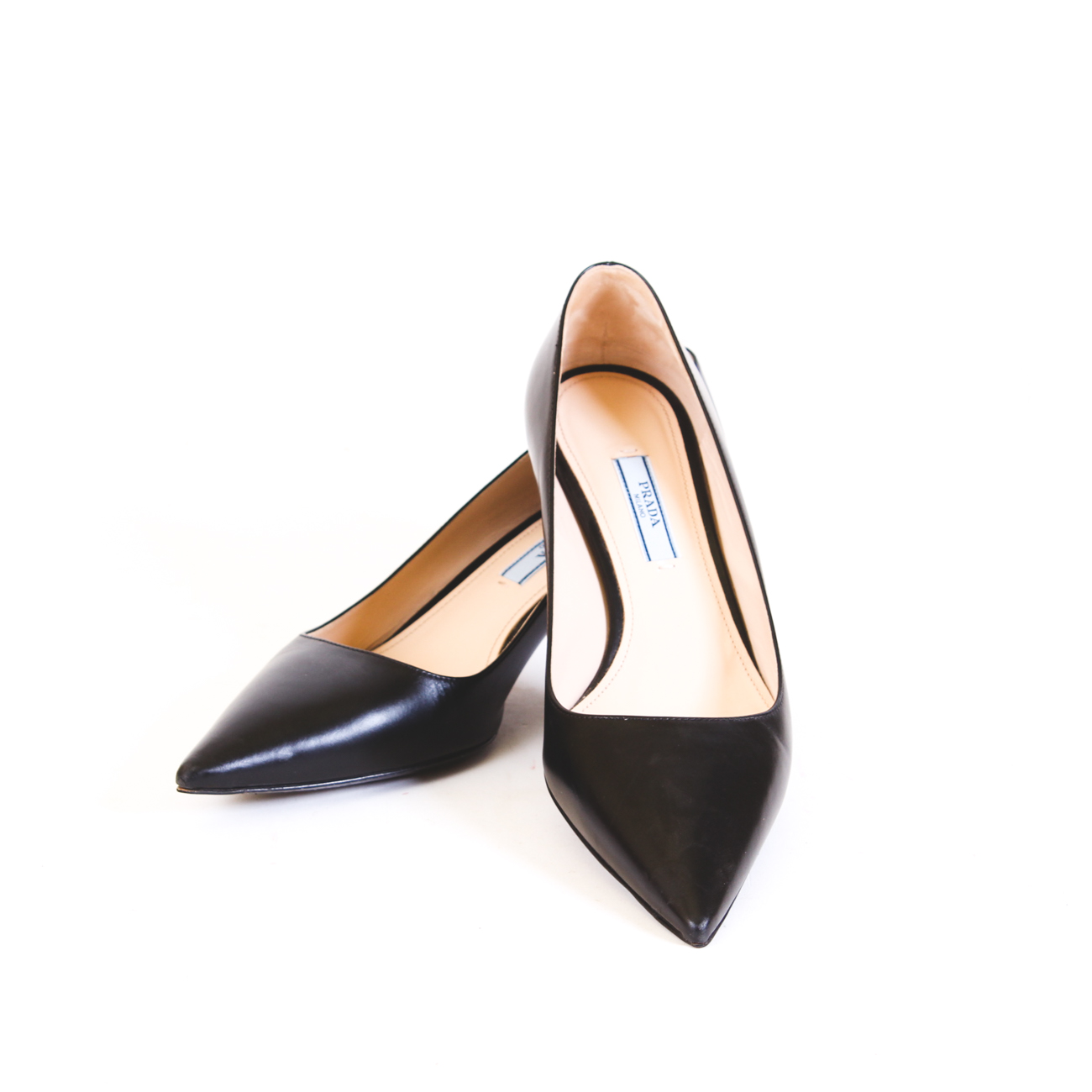 Prada Milano Black Leather Pumps