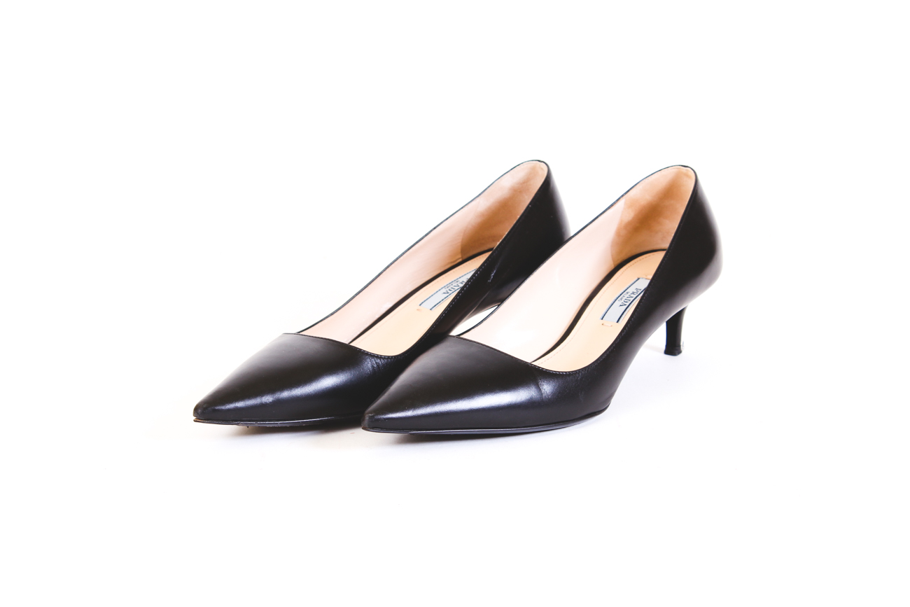 Prada Milano Black Leather Pumps