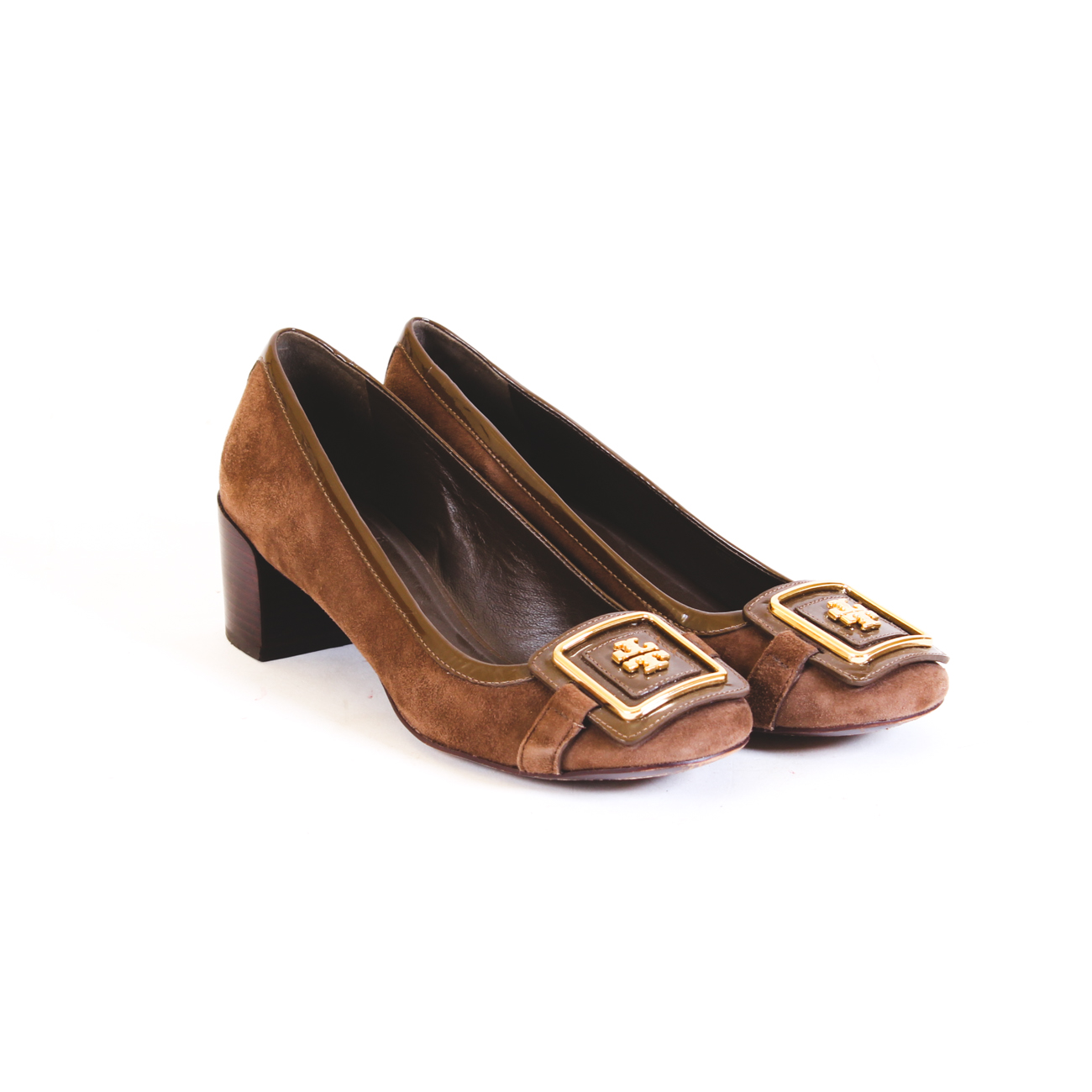 Tory Burch Suede Block Heel Pumps