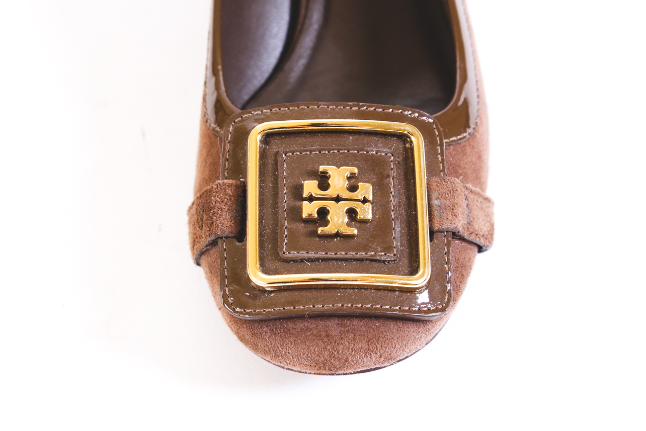 Tory Burch Suede Block Heel Pumps