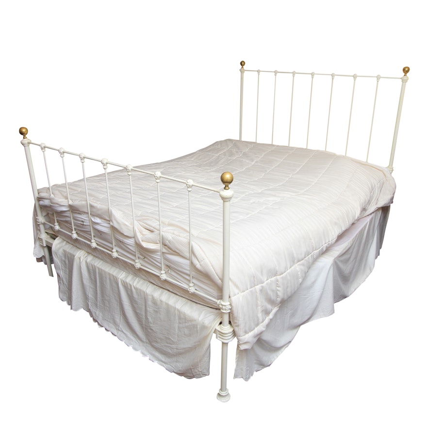 Antique Queen Size Cast Iron Bed Frame