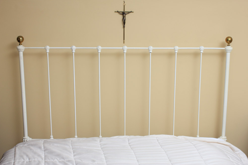 Antique Queen Size Cast Iron Bed Frame