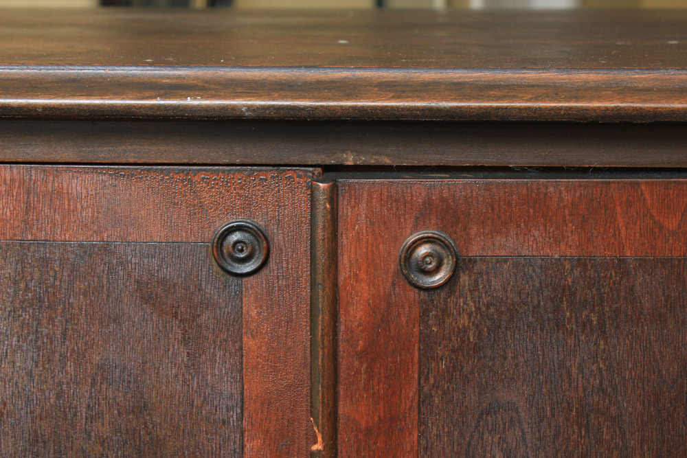 Vintage Walnut Chifferobe Cabinet