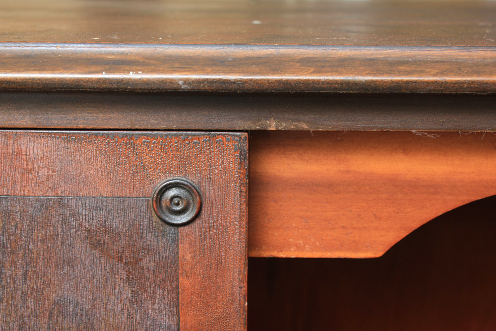 Vintage Walnut Chifferobe Cabinet