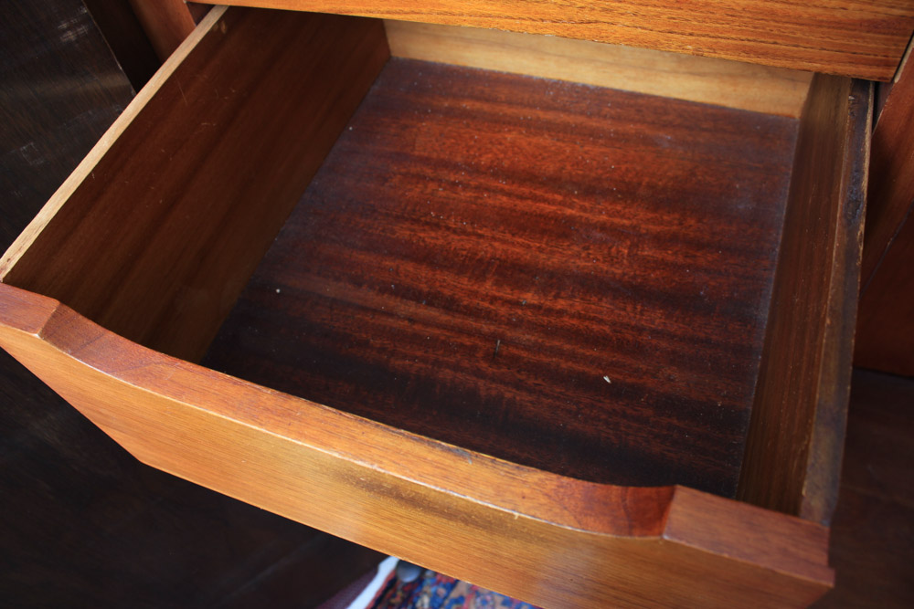 Vintage Walnut Chifferobe Cabinet