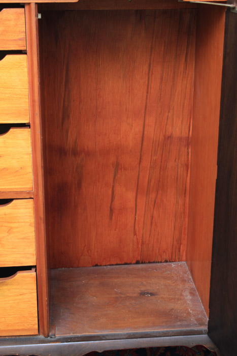 Vintage Walnut Chifferobe Cabinet