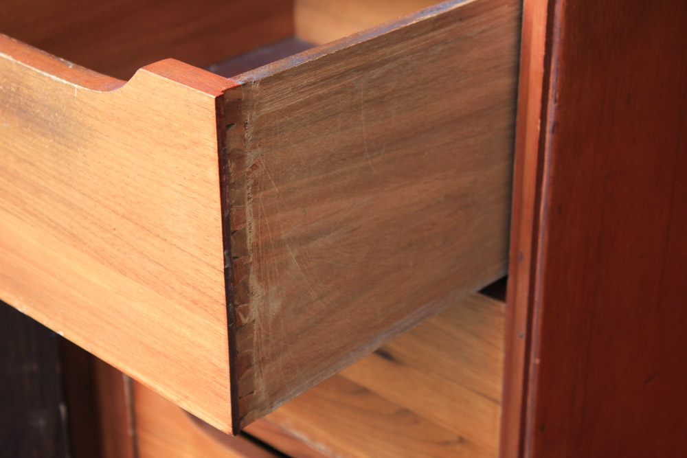 Vintage Walnut Chifferobe Cabinet