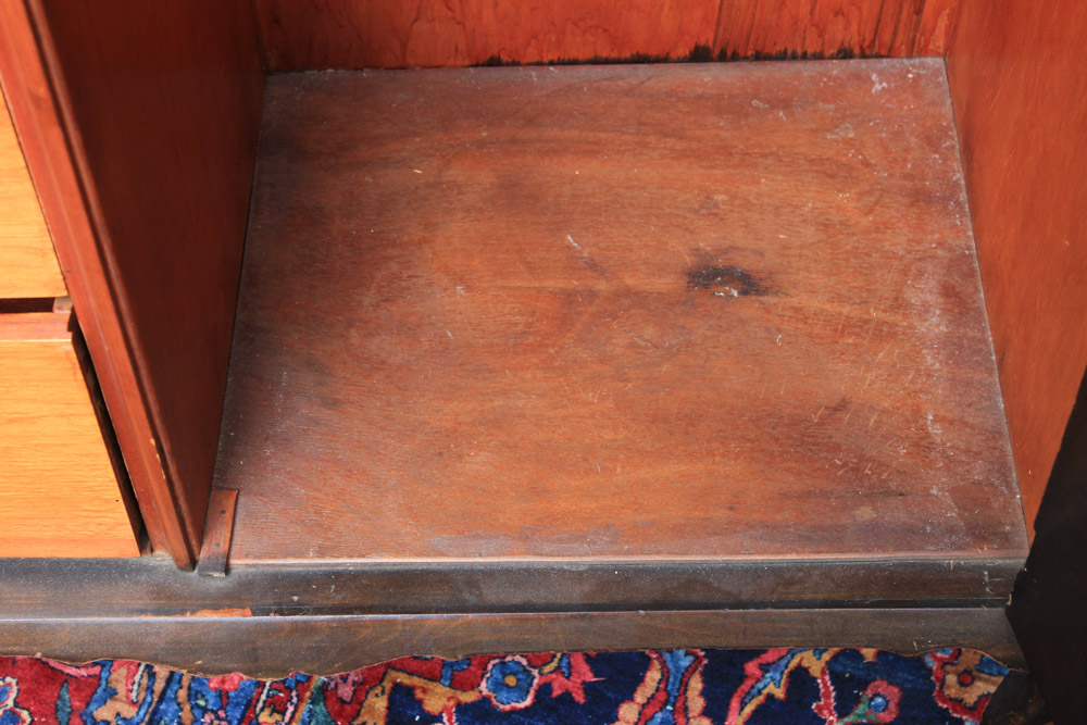 Vintage Walnut Chifferobe Cabinet