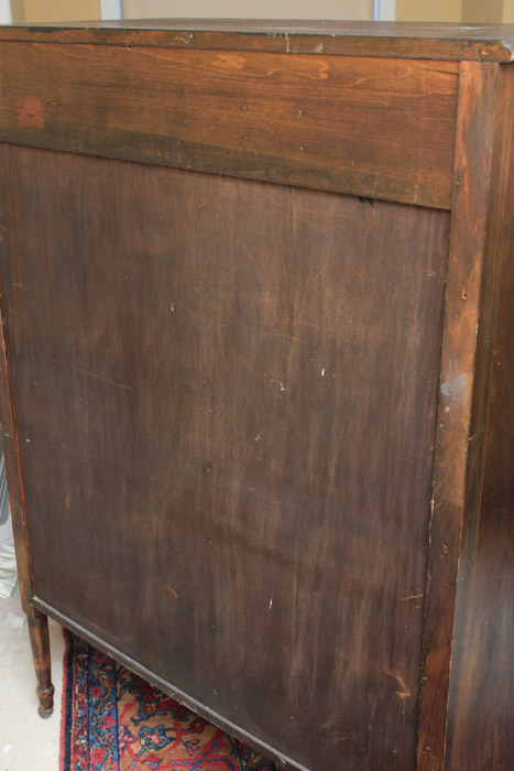 Vintage Walnut Chifferobe Cabinet