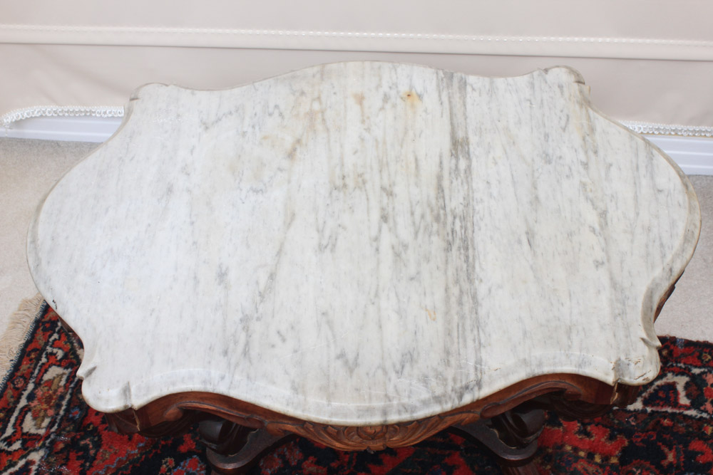 Early Victorian Marble Top Table