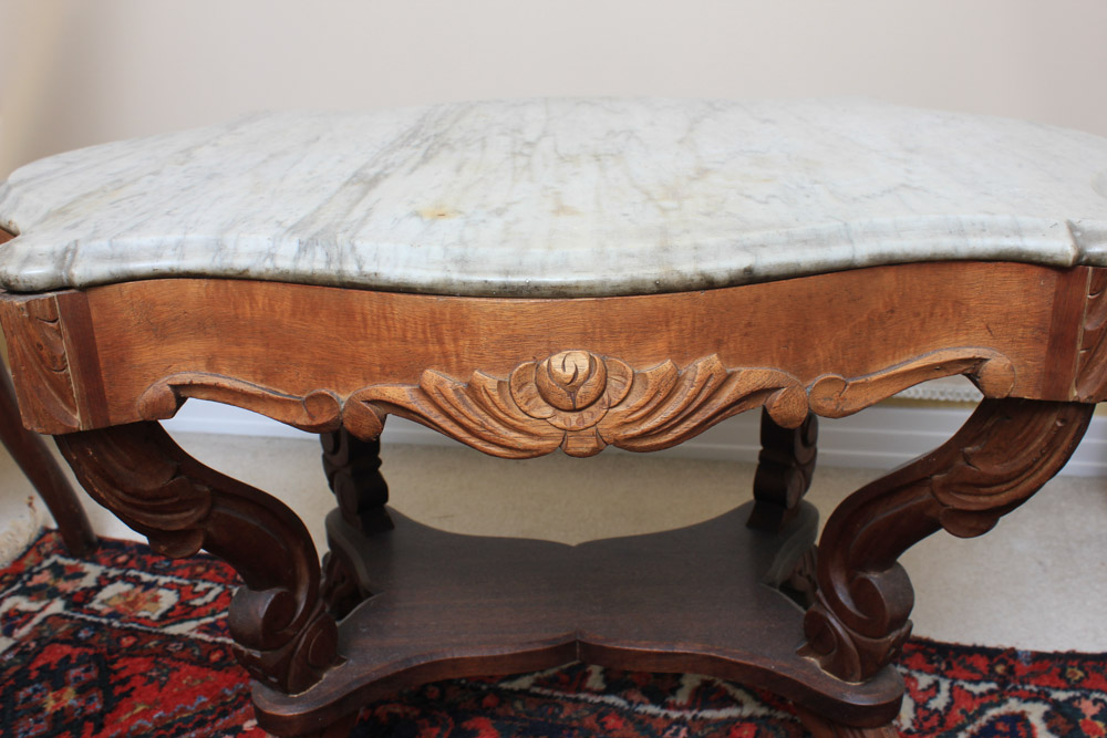 Early Victorian Marble Top Table
