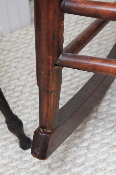 Antique Birch and Cane Rocking Chair