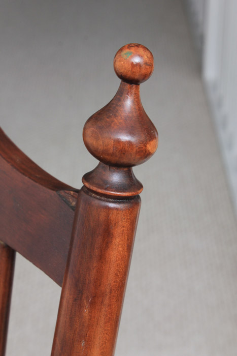 Antique Birch and Cane Rocking Chair